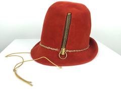 Museum Quality Yves Saint Laurent Zipper Fedora.  Mod. Early 1960's.