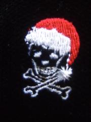 Men's Whimsical Black Velvet Holiday Skull & Bones Trousers Size 38