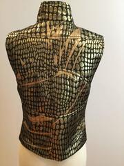 Pucci Silk Blend Gold Metallic Zippered Vest. Waistcoat.