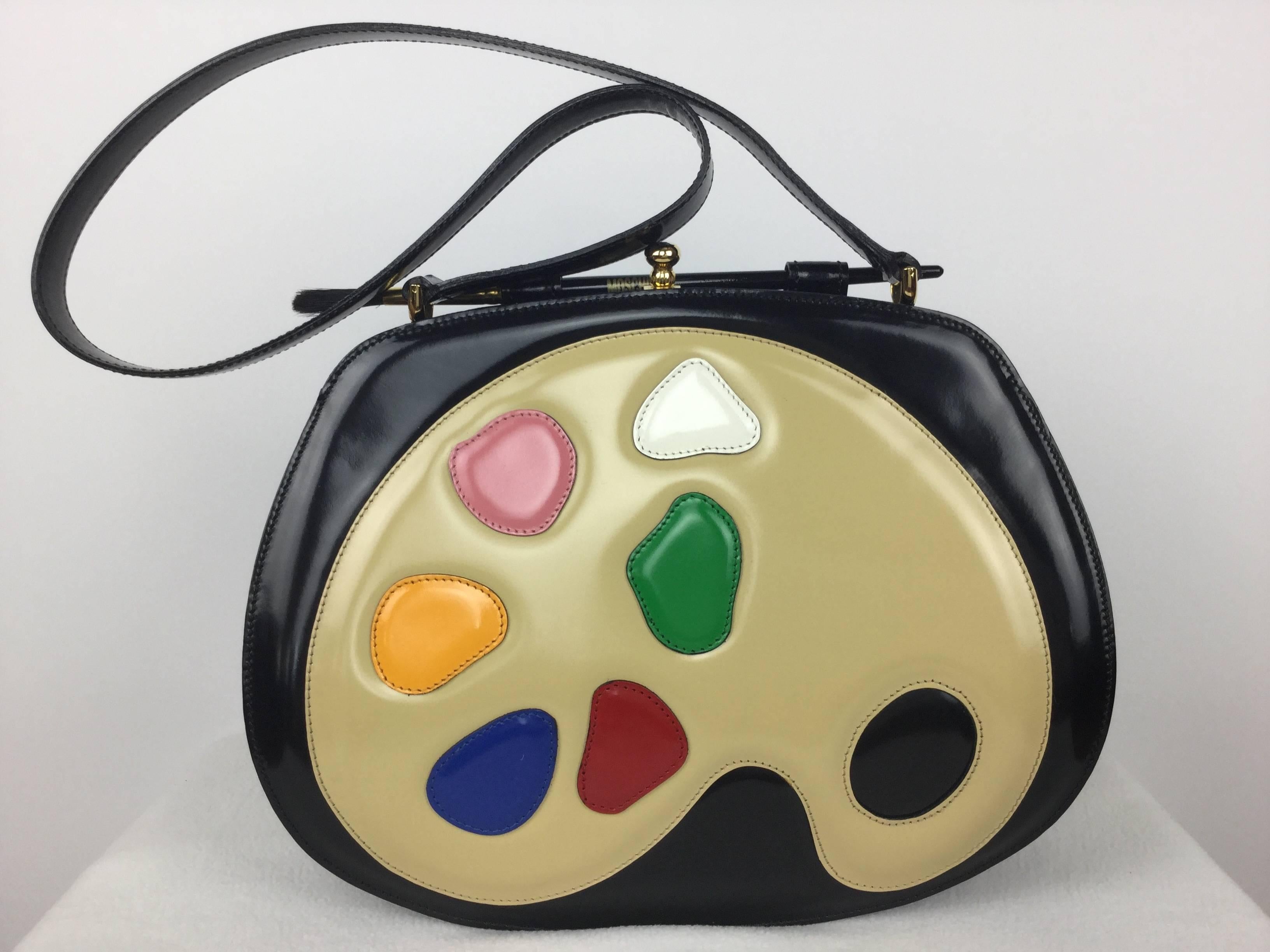 Rare Moschino Artist's Palette Handbag. 1990's. 2