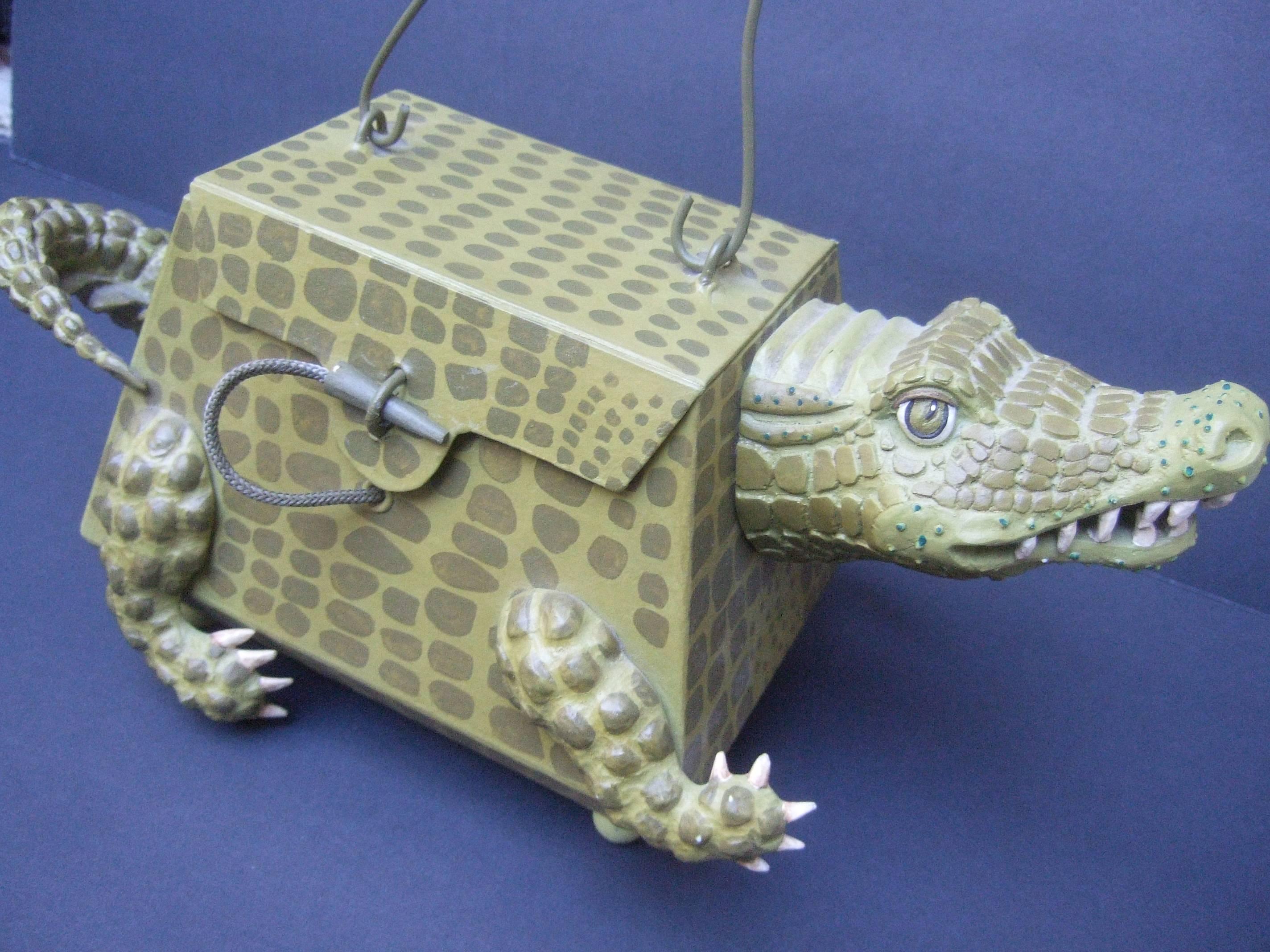 Women's Whimsical Composition Alligator Handbag 
