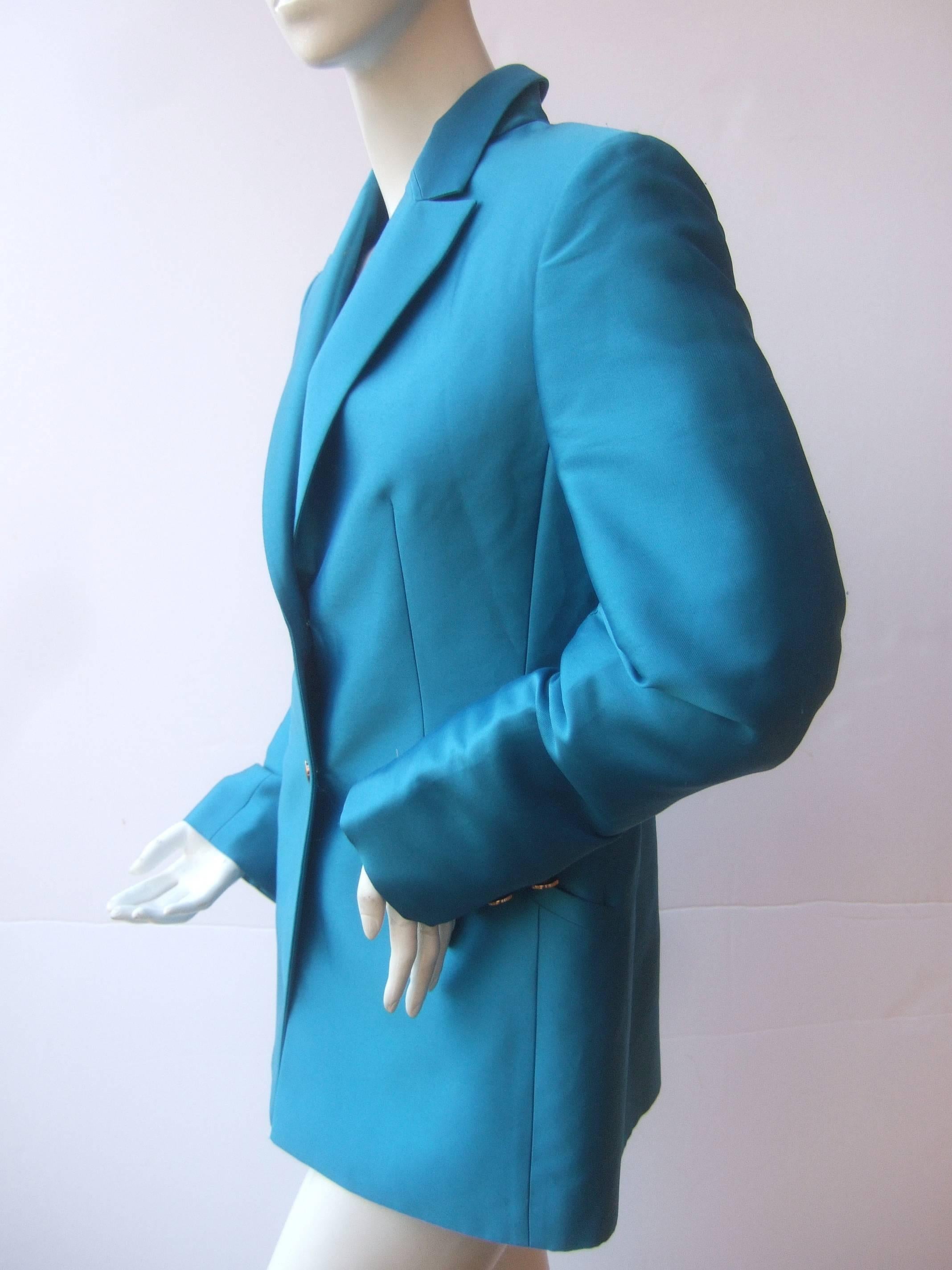 turquoise suit jacket