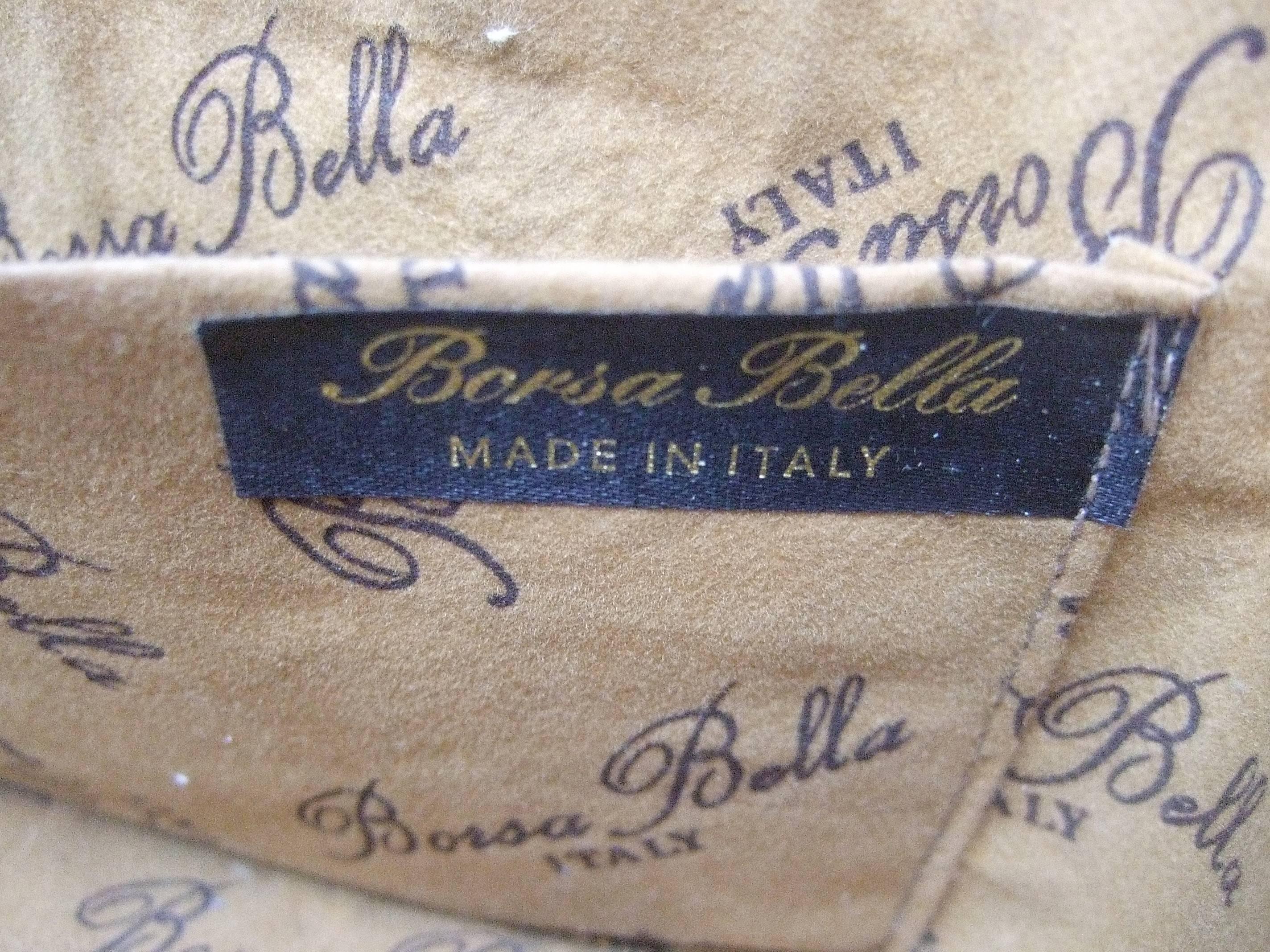 Borsa Bella Italy Embossed Red Vinyl Box Bag ca 1980s 1