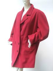 Missoni Donna Berry Color Wool 3/4 Length Coat Made in Italy