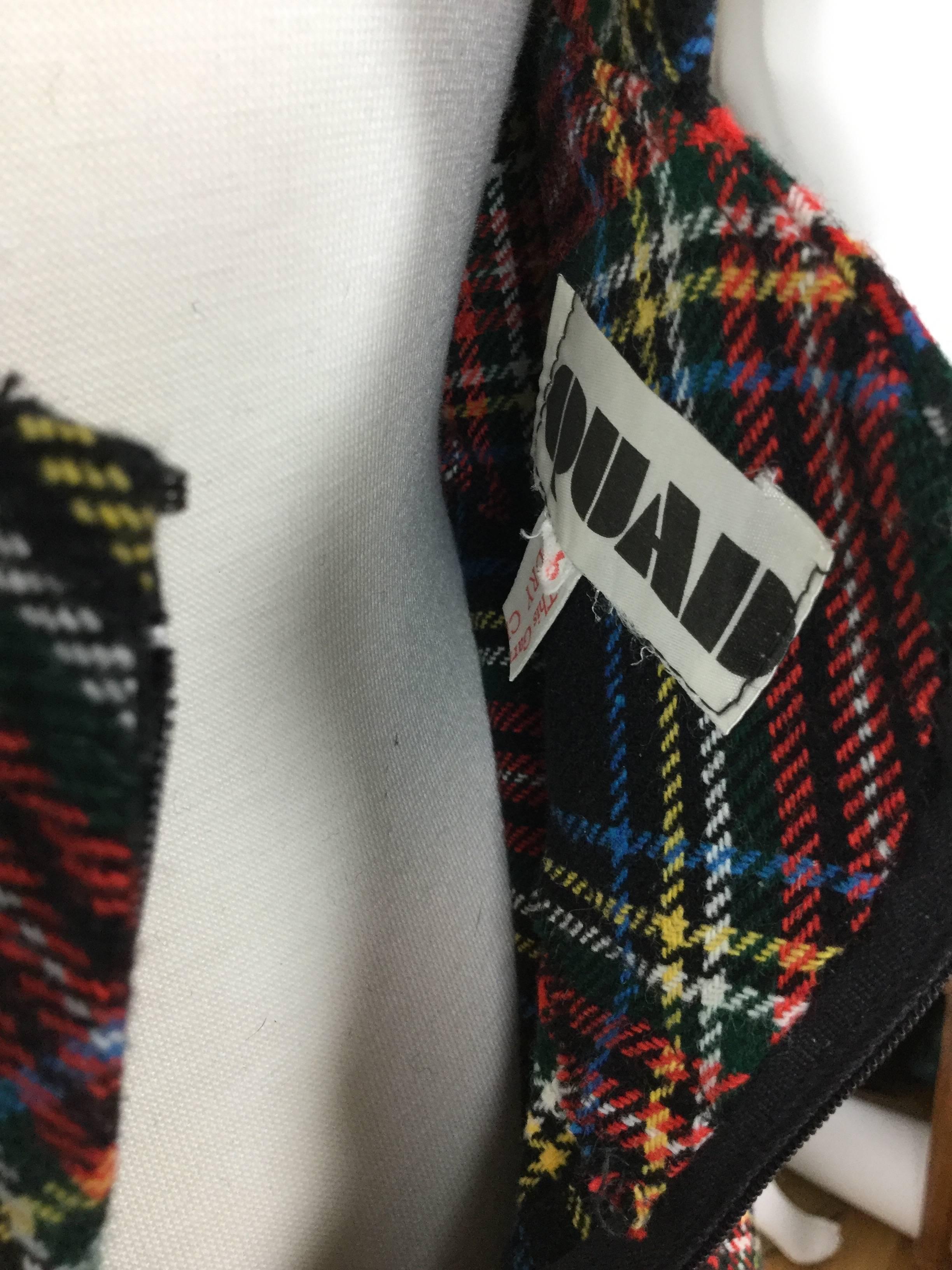 British Boutique 1960's Tartan Pinafore Maxi. Quad. 2