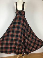 British Boutique 1960's Tartan Pinafore Maxi. Quad.