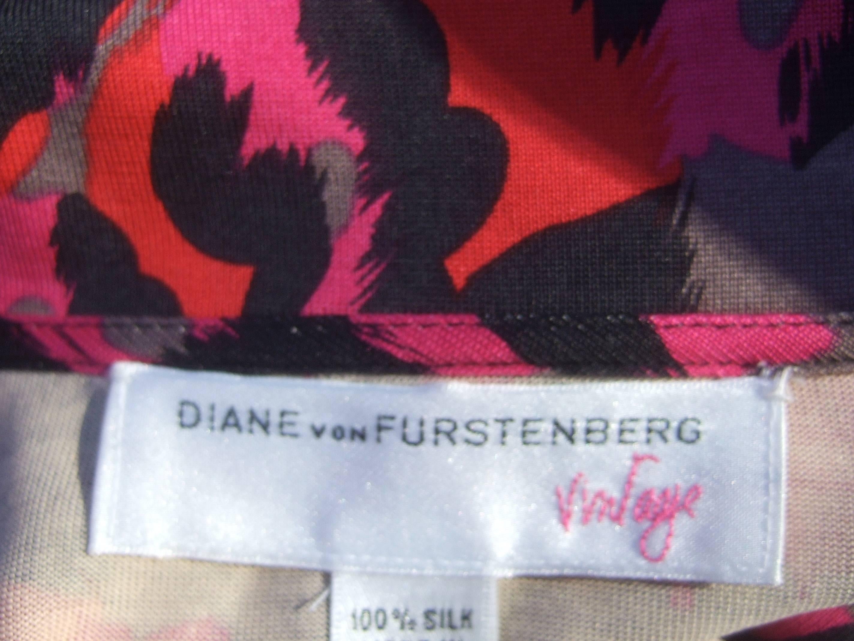 Diane Von Furstenberg Silk Jersey Animal Print Wrap Dress  5