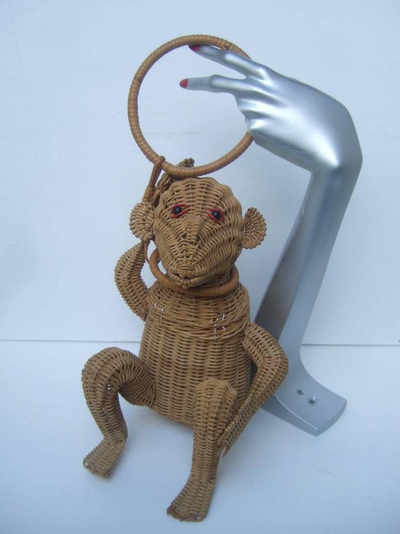 Whimsical Wicker Monkey Novelty Handbag ca 1960 at 1stdibs