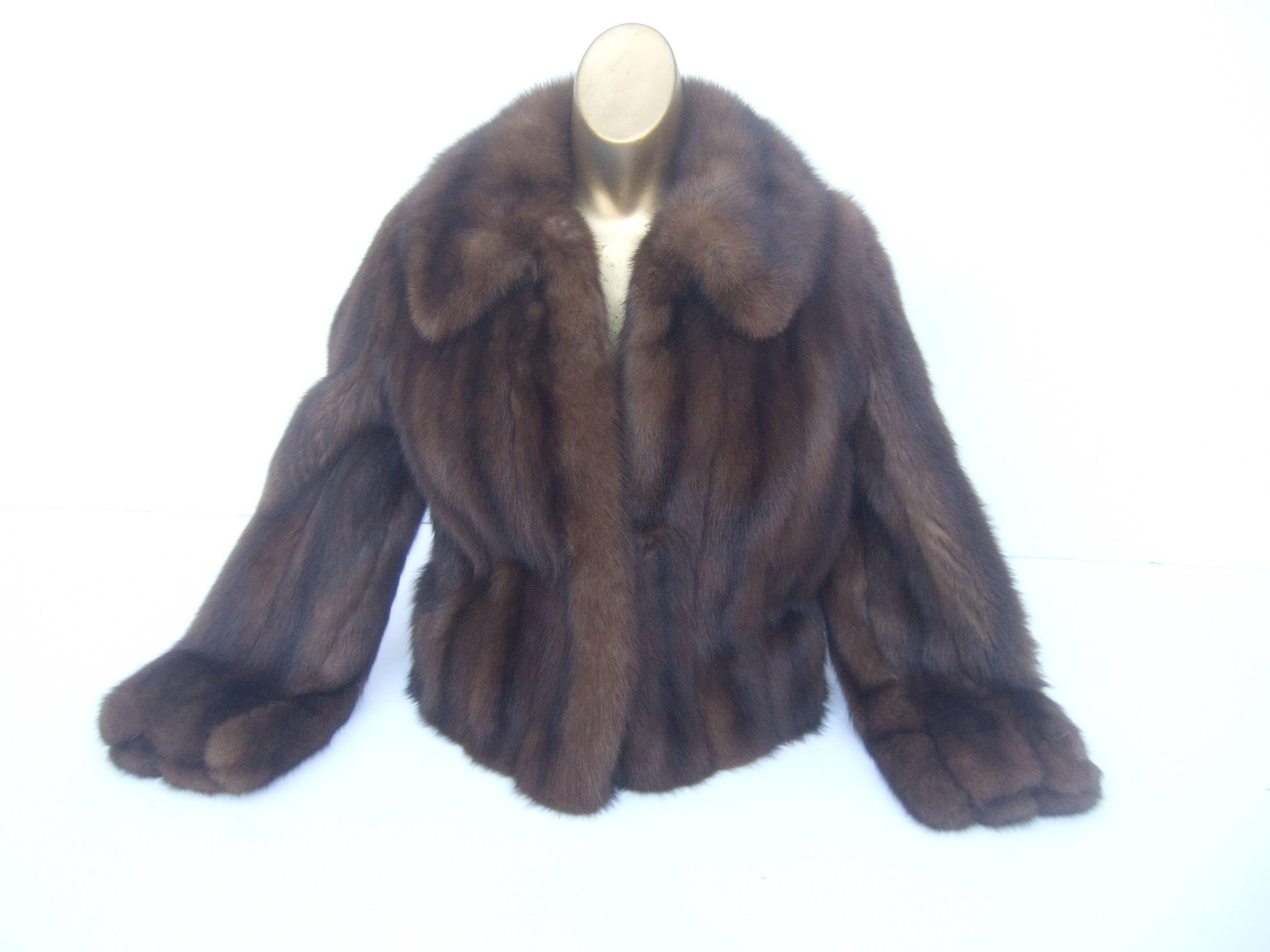 Revillon Paris Luxurious Sable Fur Jacket for Saks Fifth Avenue ca 1970 6