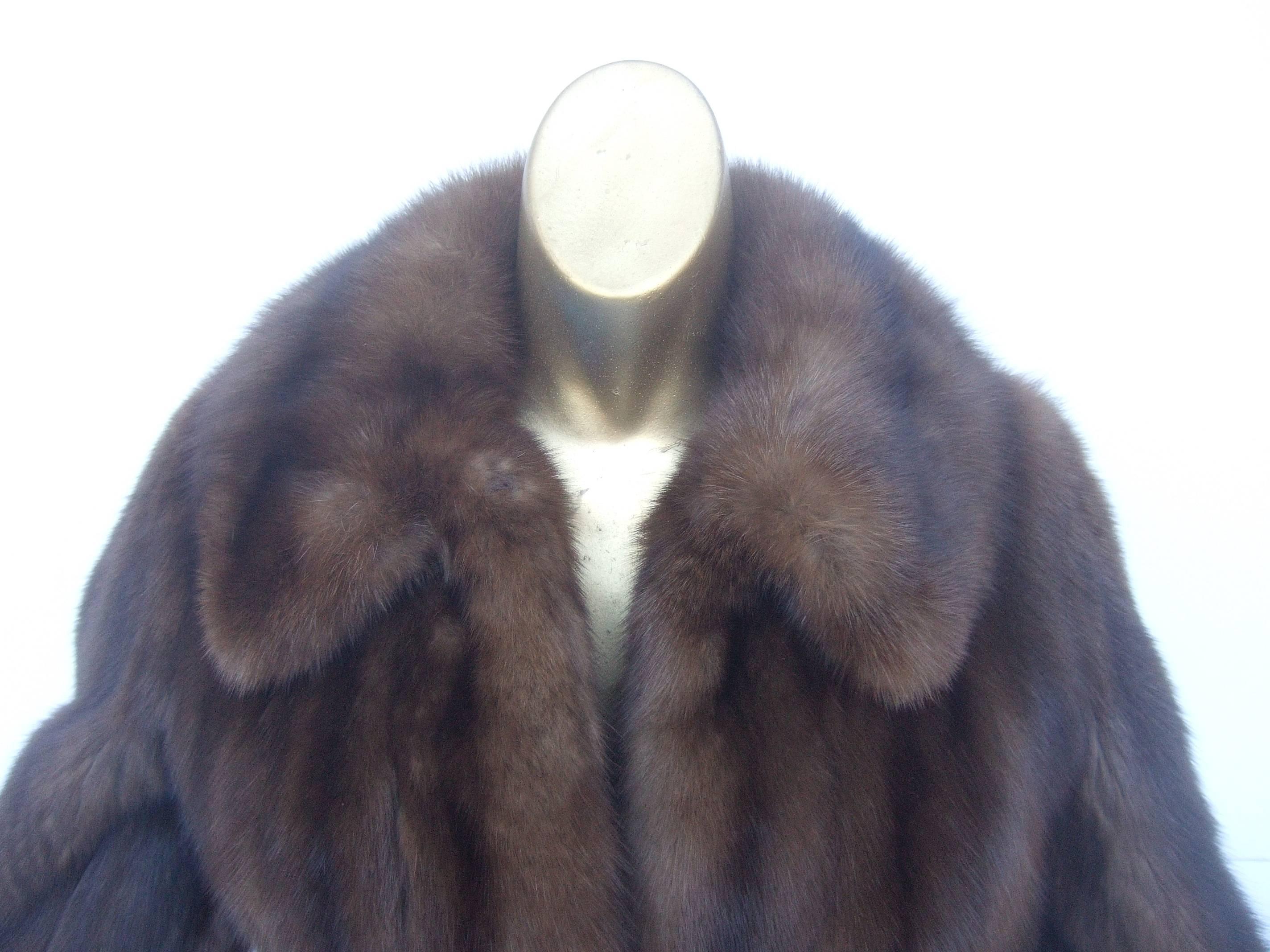 Women's Revillon Paris Luxurious Sable Fur Jacket for Saks Fifth Avenue ca 1970