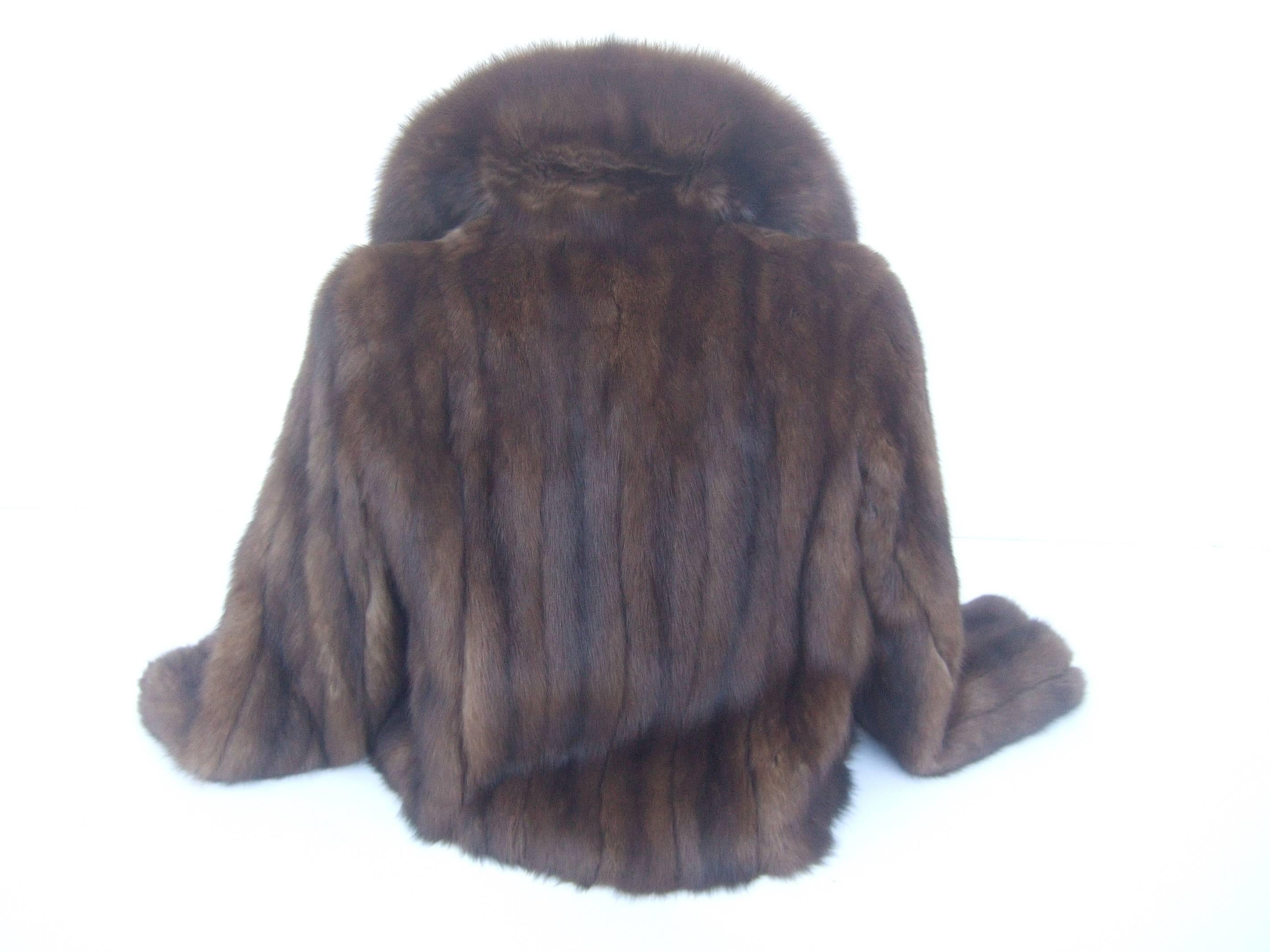 Revillon Paris Luxurious Sable Fur Jacket for Saks Fifth Avenue ca 1970 3