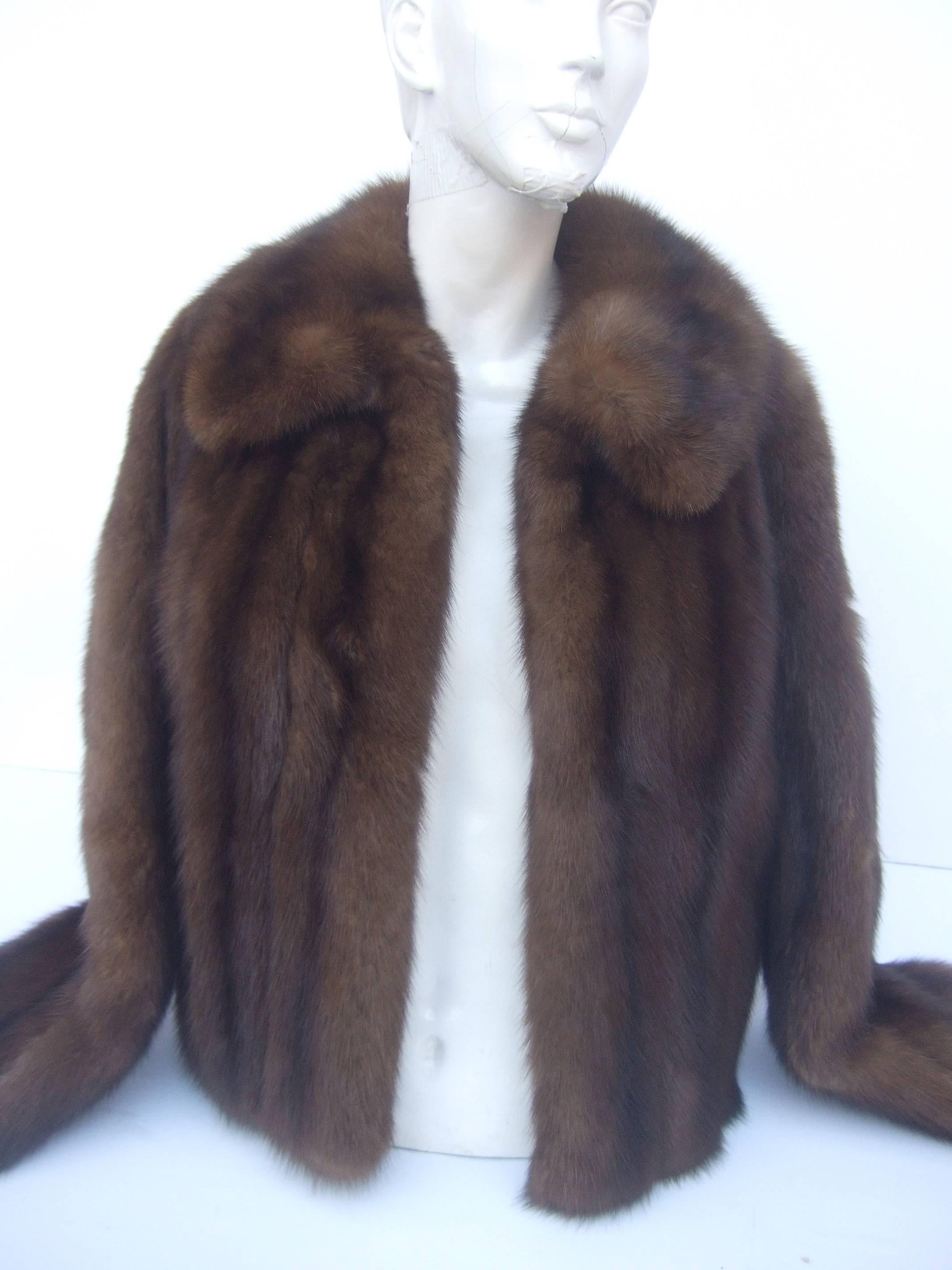 Revillon Paris Luxurious Sable Fur Jacket for Saks Fifth Avenue ca 1970 2