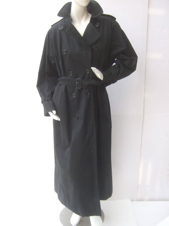 Burberry's Prorsum Vintage Women's Black Belted Trench Coach Size 10 X X  Long at 1stDibs | vintage black burberry trench coat, burberry long coat,  burberry coach