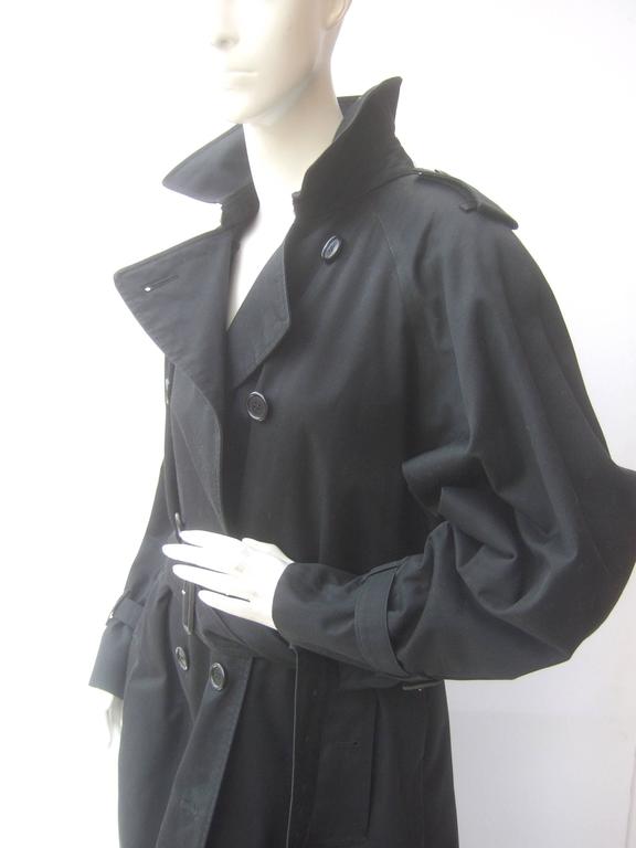vintage black burberry trench coat