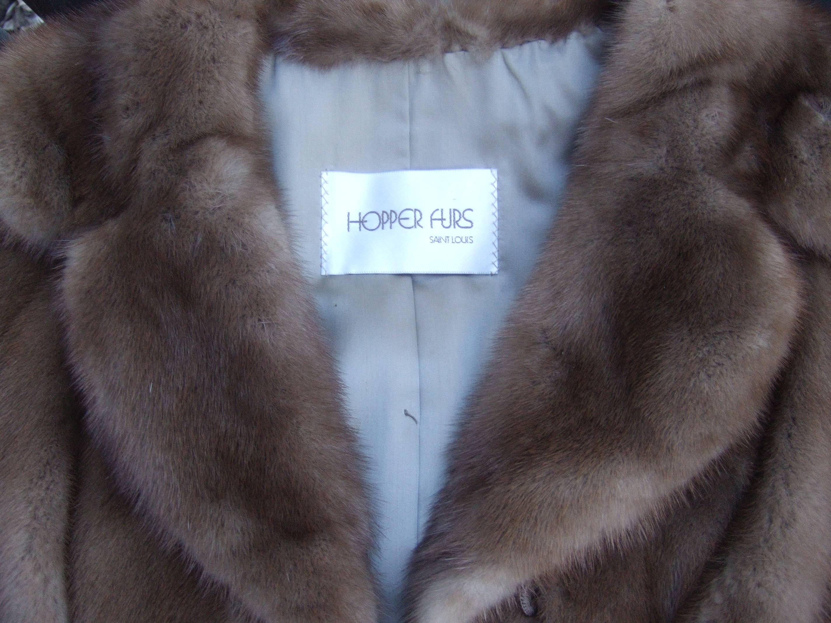 Luxurious Autumn Haze Mink Fur Jacket c 1970s 3