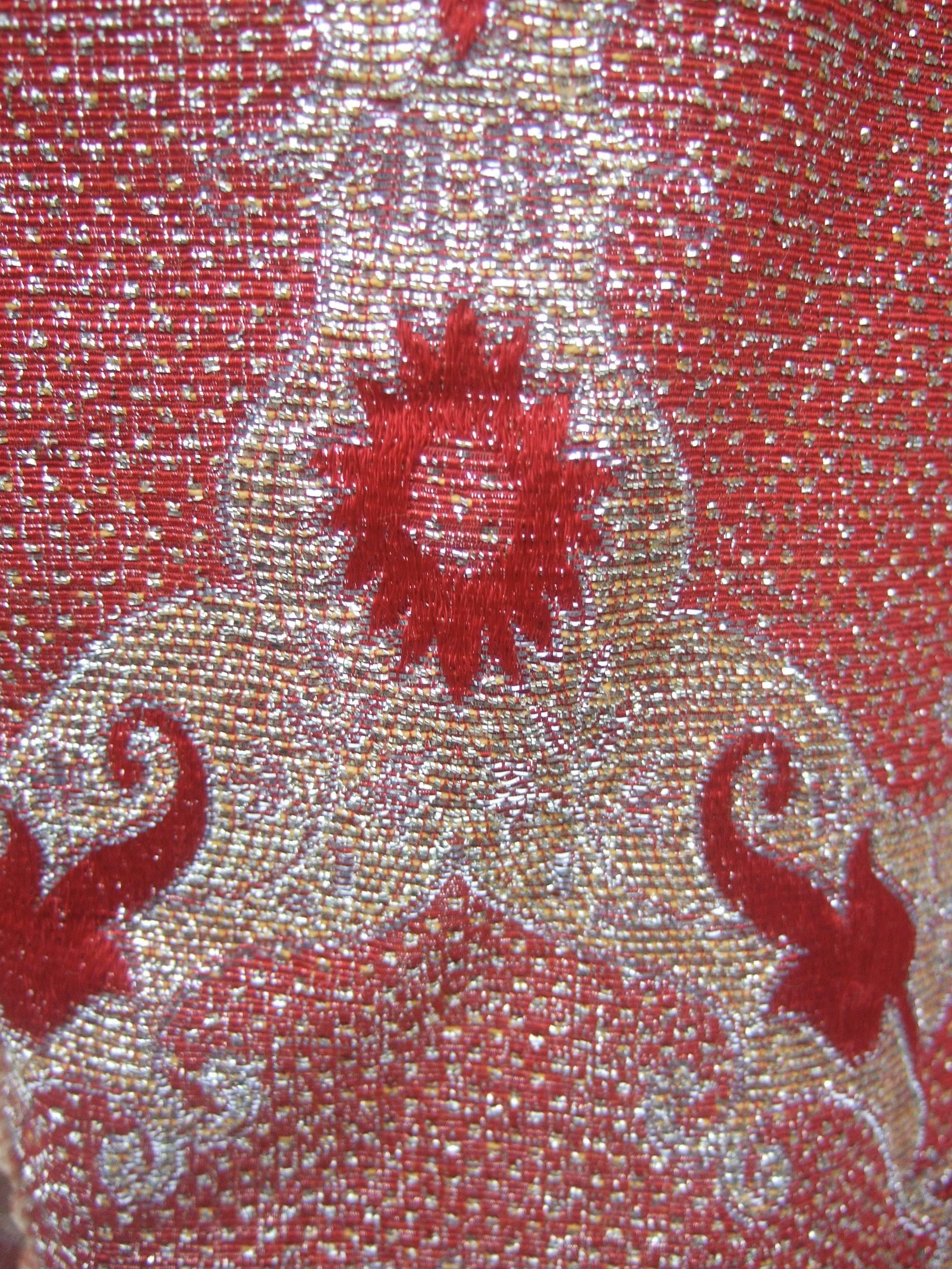 Exotic Metalllic Brocade Caftan Gown c 1970s 3