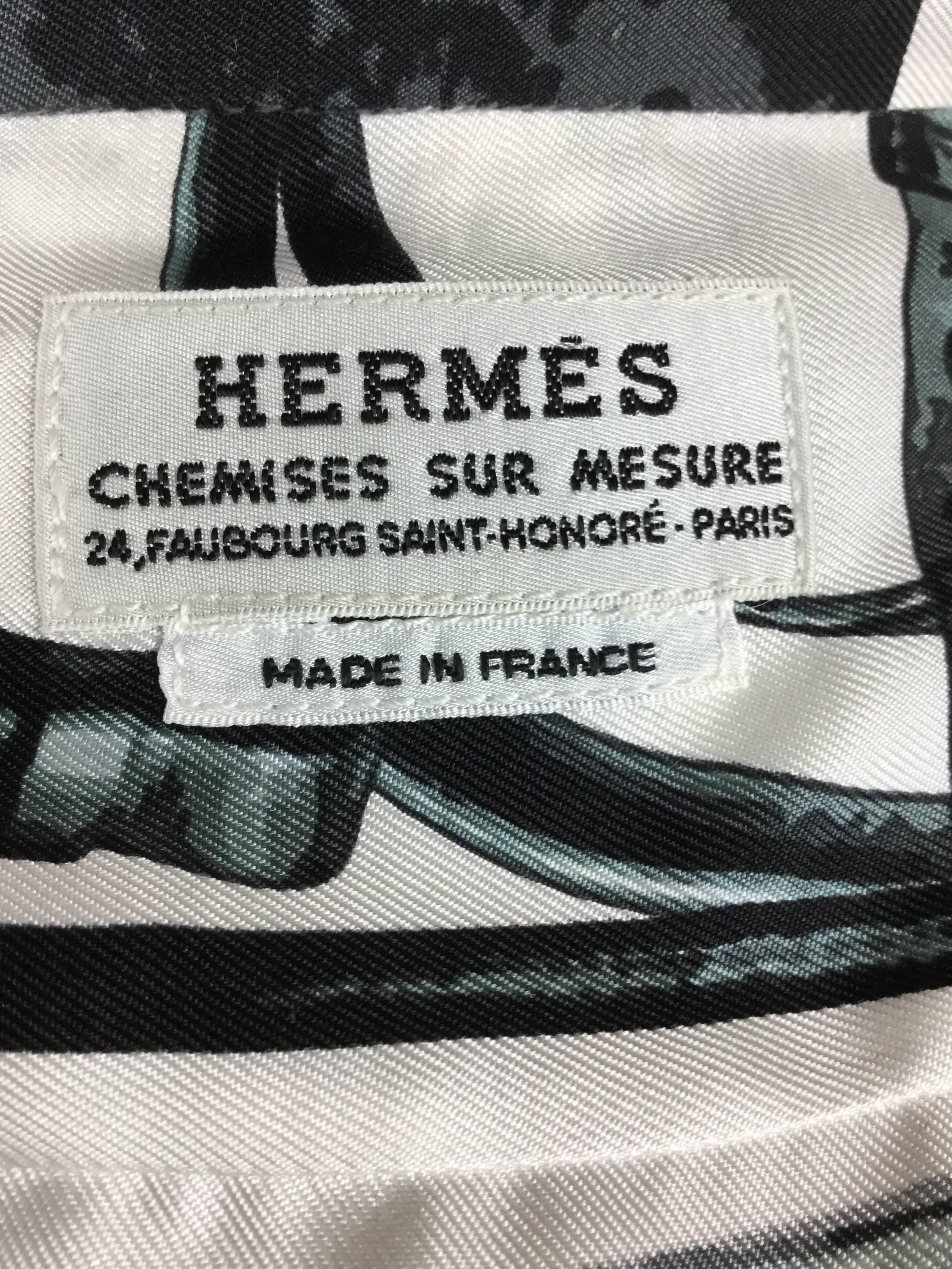 Outstanding Hermes Silk Blouse. Chemises Sur Mesure. 2
