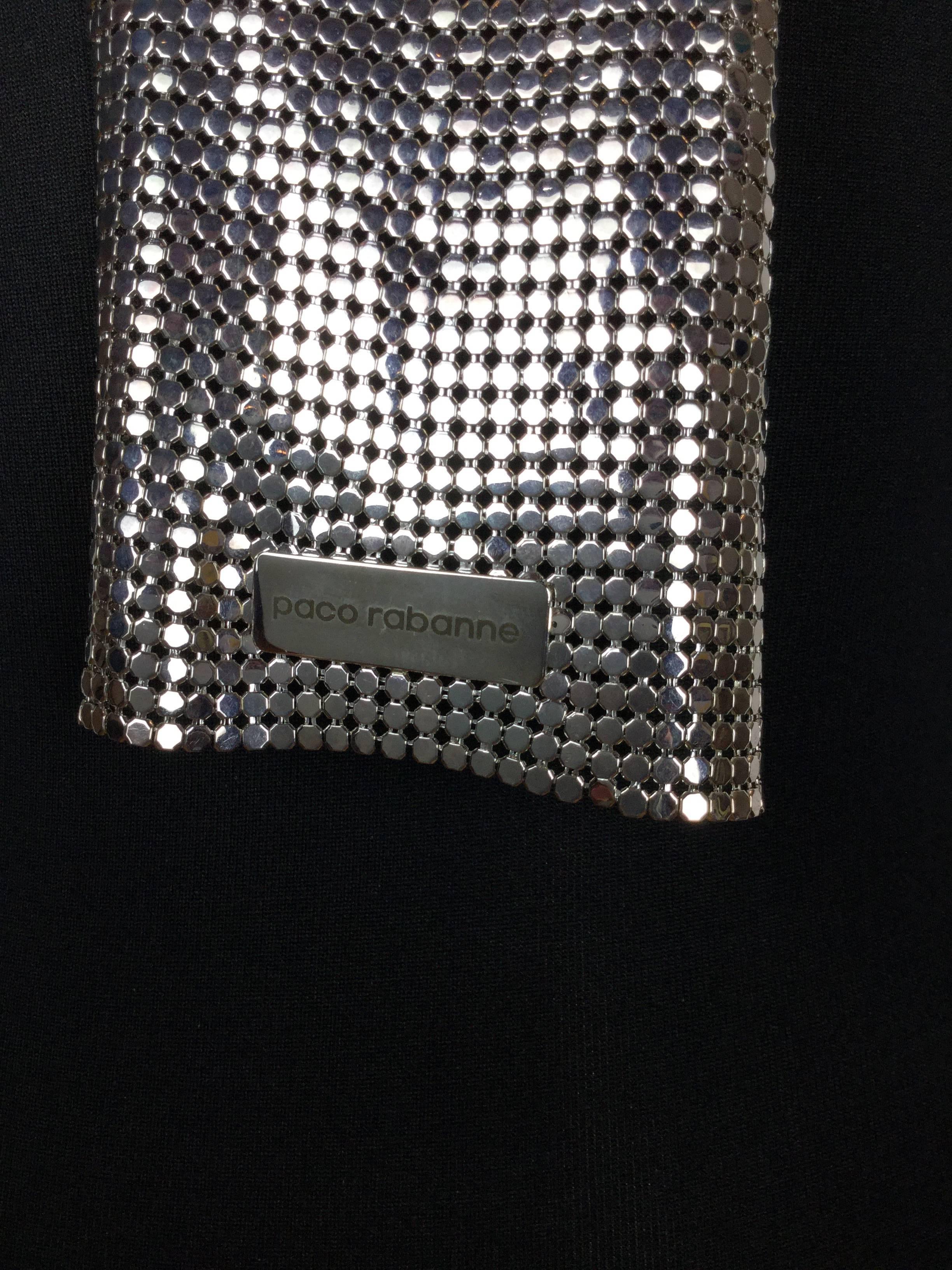Echarpe en métal cotte de mailles Paco Rabanne:: style ère spatiale. Neuf à University City, MO