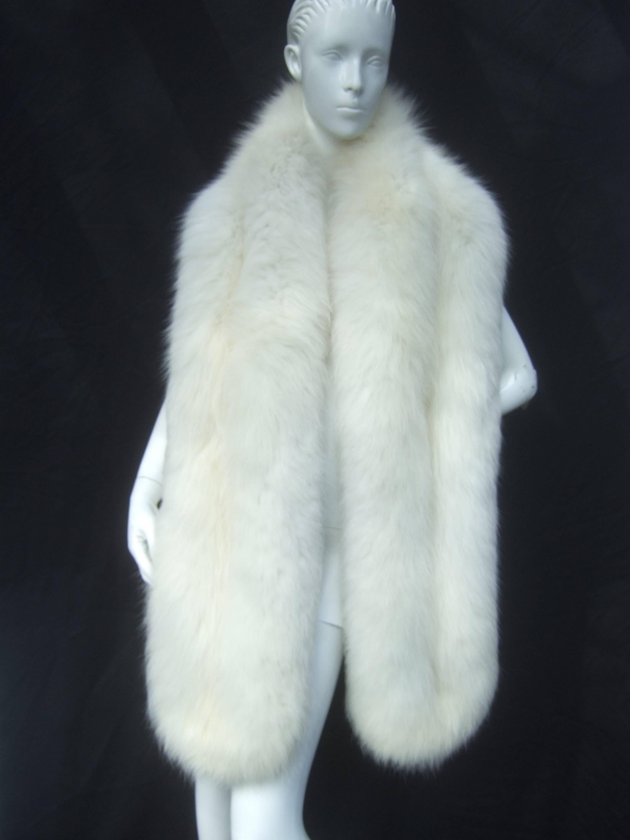 Opulent Long Plush Fox Fur Wrap c 1970  1