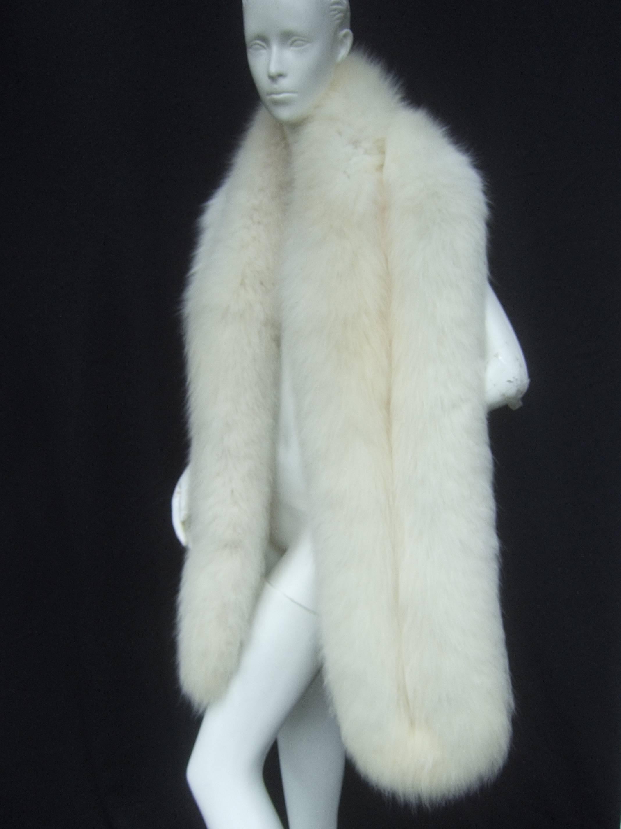 Opulent Long Plush Fox Fur Wrap c 1970  4