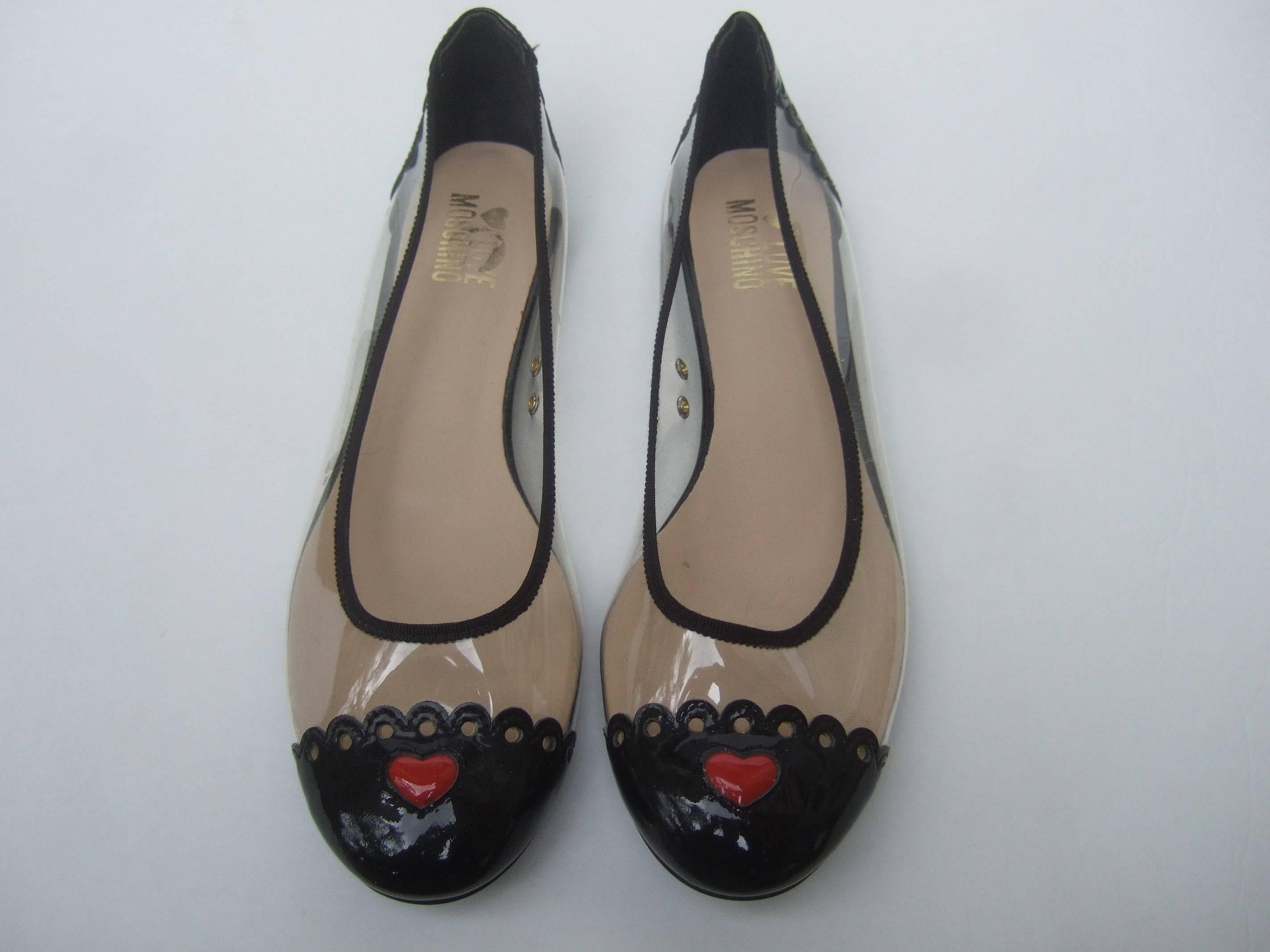 Women's Moschino Cap Toe Ballet Style Flats in Box Size 38