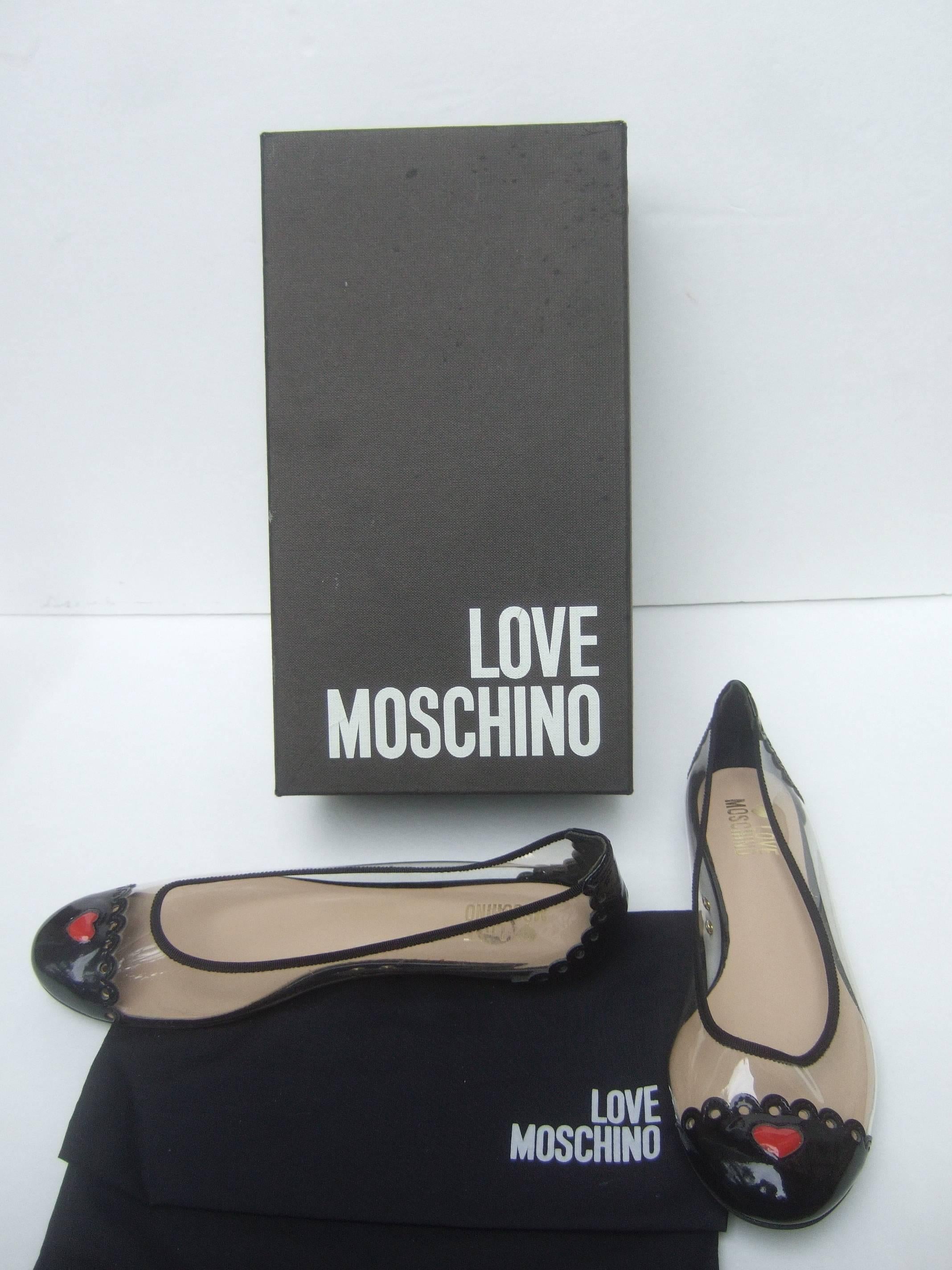 Gray Moschino Cap Toe Ballet Style Flats in Box Size 38