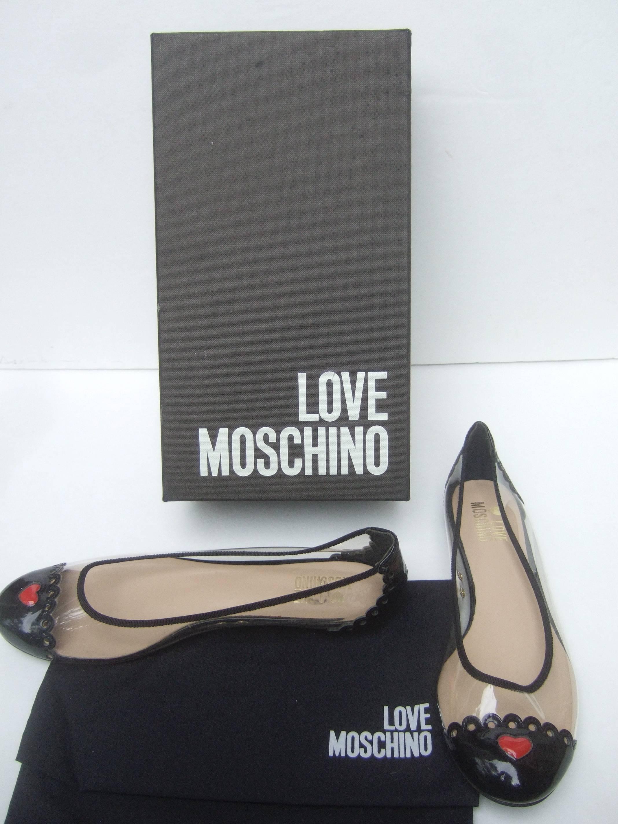 Moschino Cap Toe Ballet Style Flats in Box Size 38 5