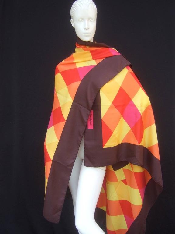 Foulard Châle Louis Feraud – Laine Et Soie Multicolore, Parfait état Occasion