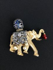 Adorable Elephant Lapel Pin.  1960's.