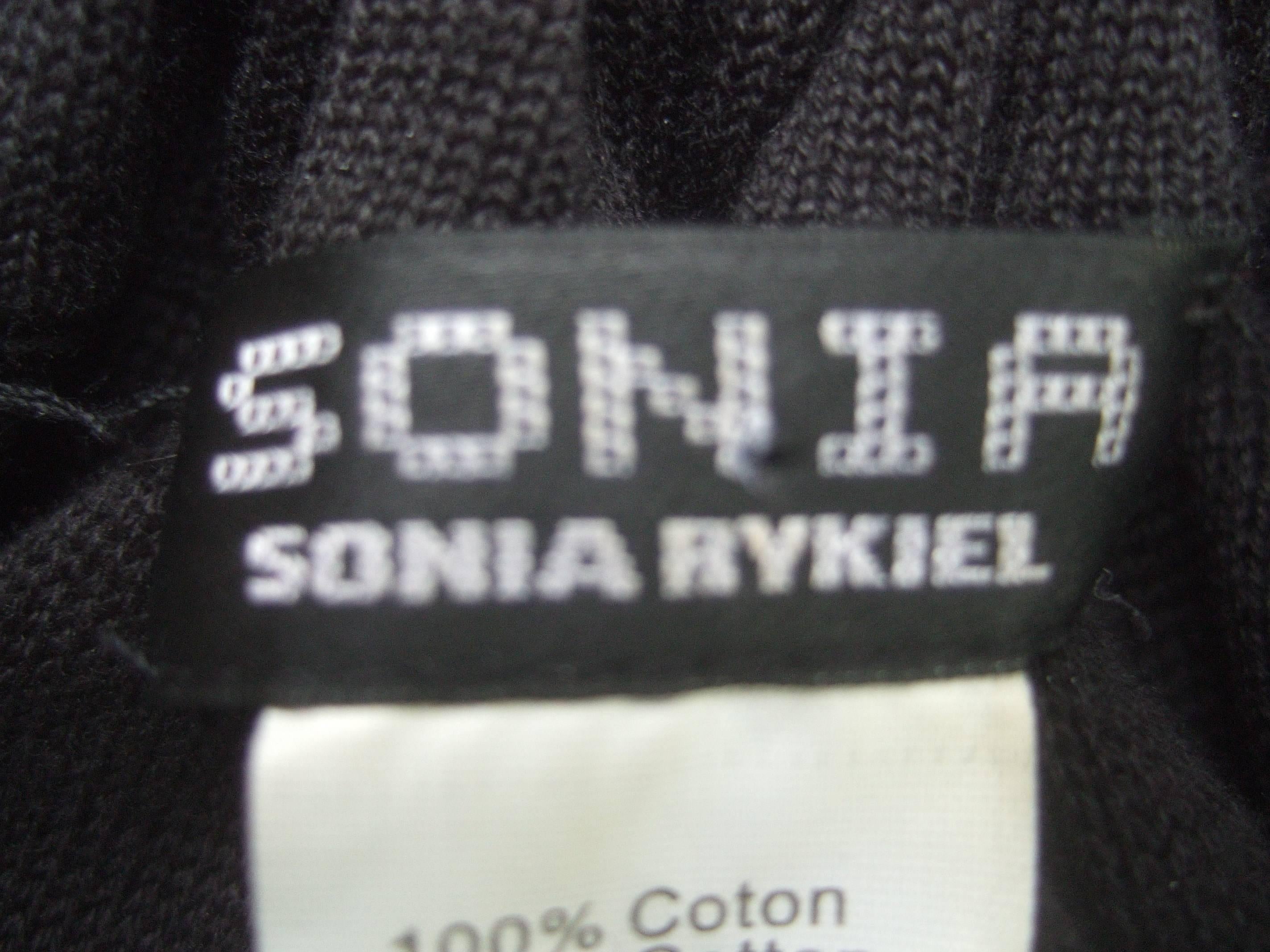 Sonia Rykiel Unique Black Cotton Knit Long Dress 6