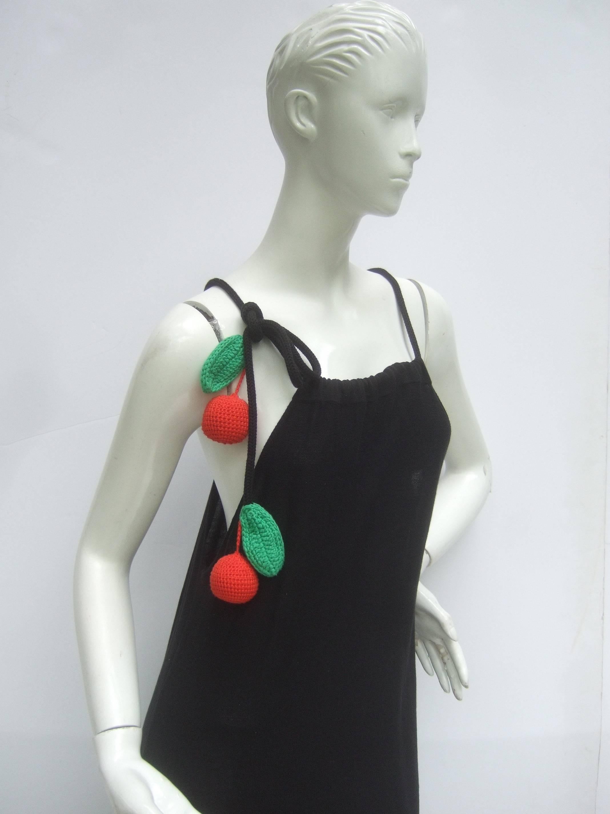 Sonia Rykiel Unique Black Cotton Knit Long Dress 3
