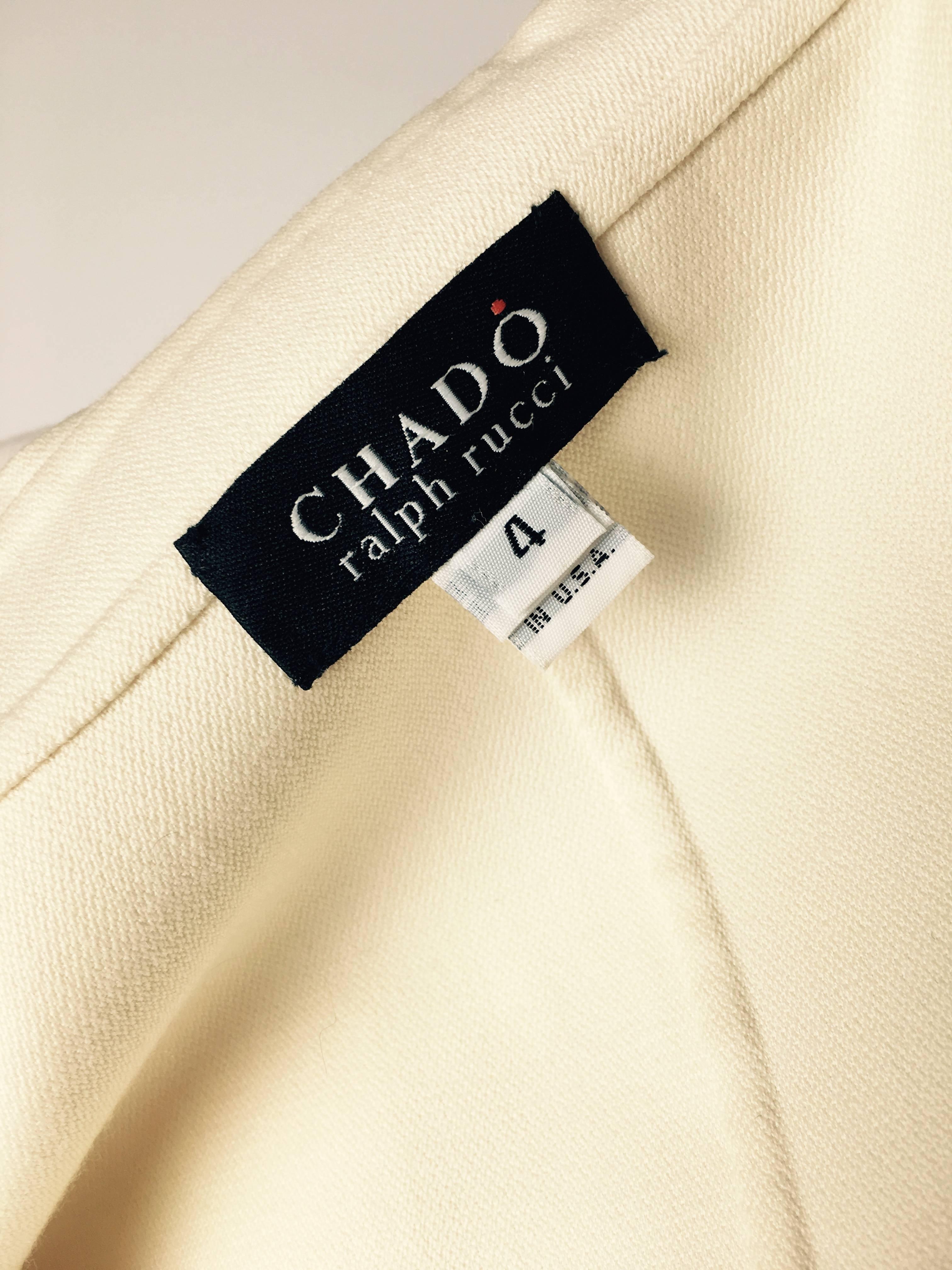 Chado Ralph Rucci Vintage Mantel aus Wolle mit Gürtel.  im Angebot 2
