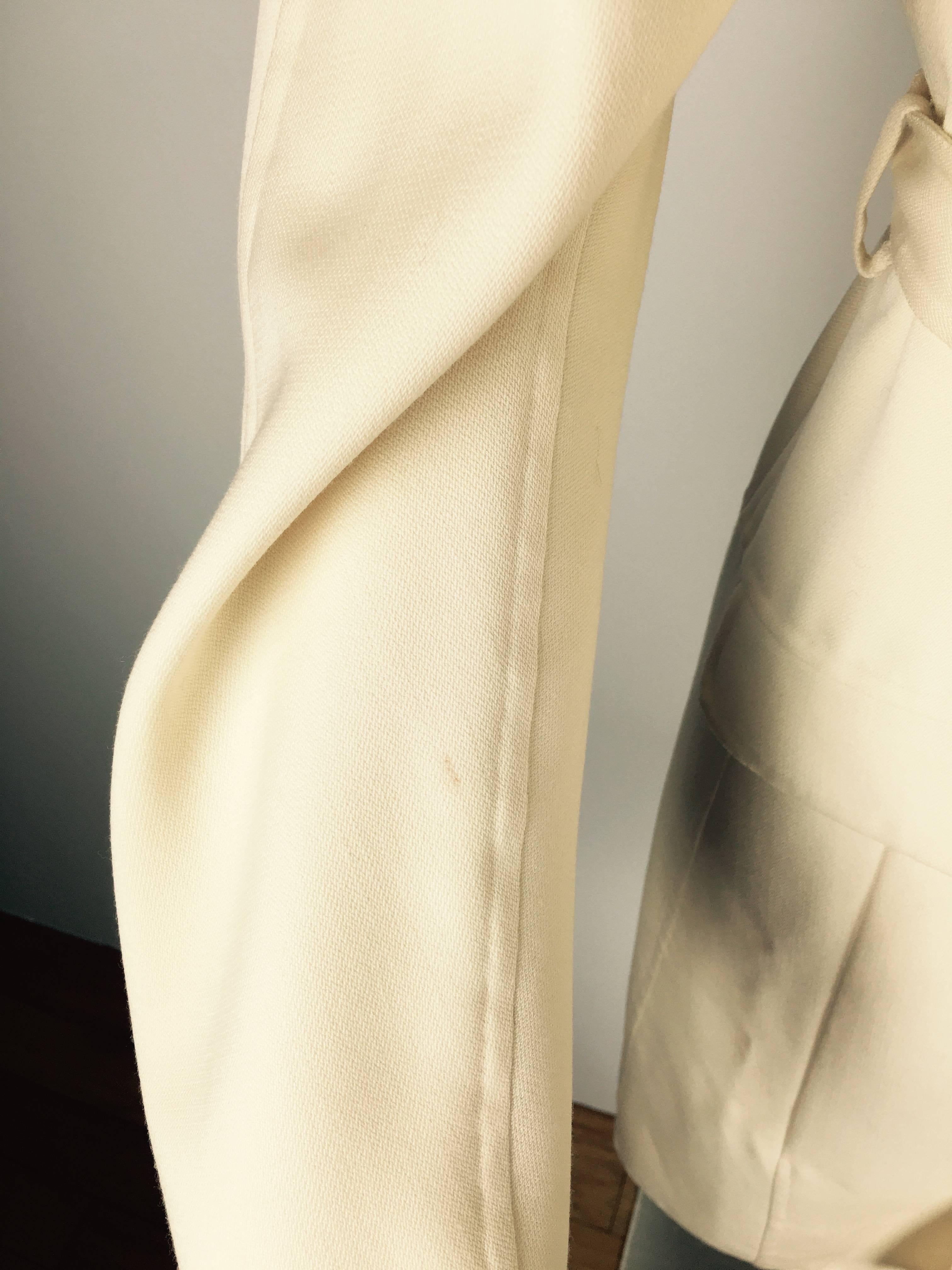 Chado Ralph Rucci Belted Wool Vintage Coat.  For Sale 3