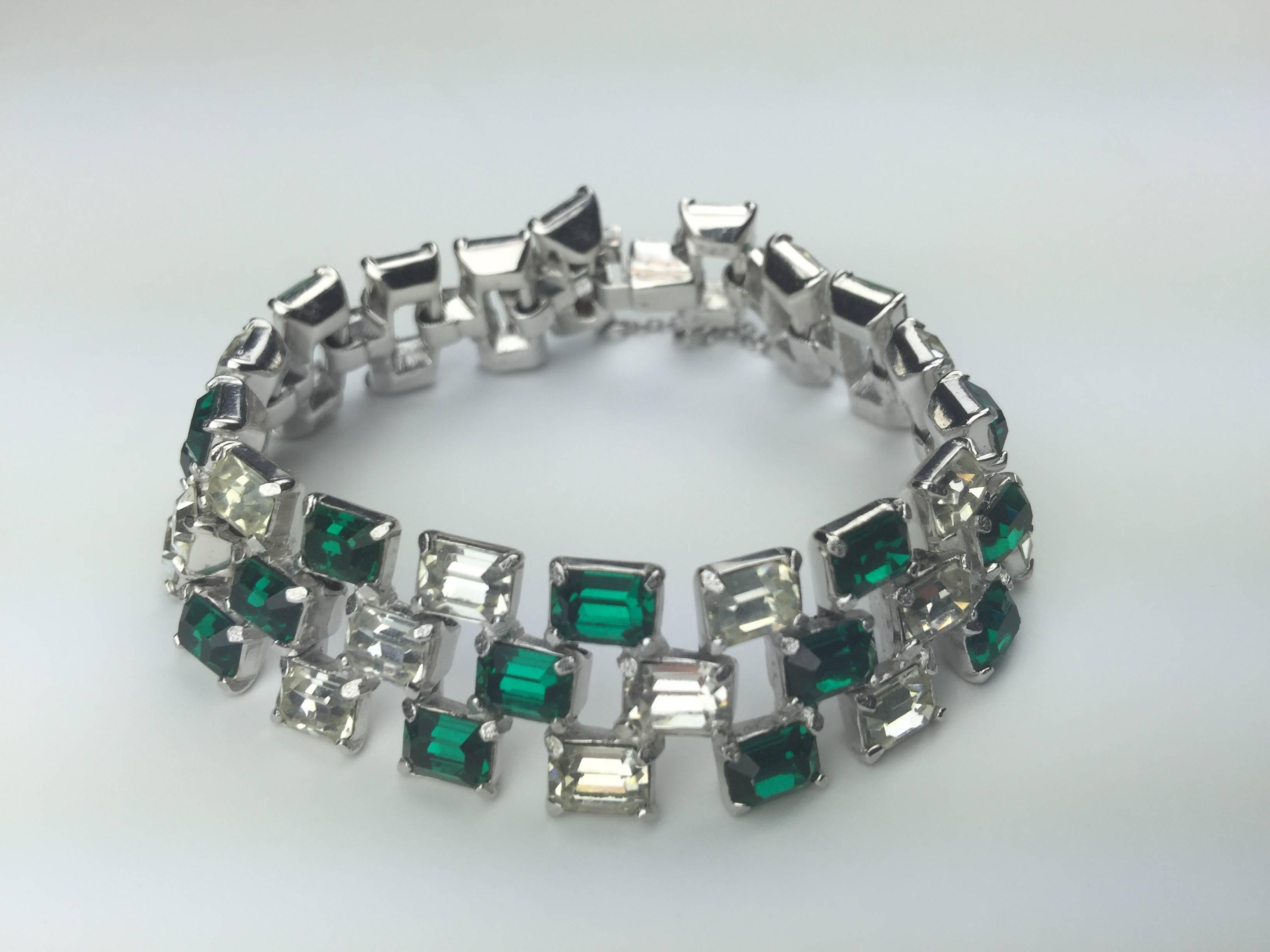 Rare 1940's Eisenberg Deco Style Bracelet.  Ruth M. Kamke. In Excellent Condition In University City, MO
