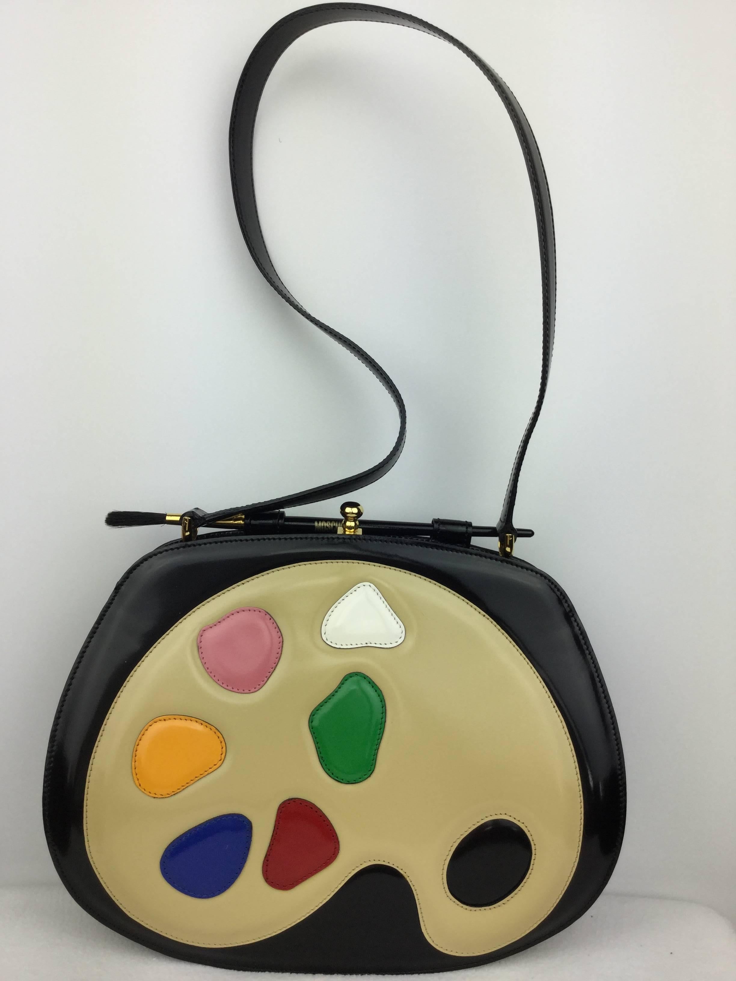 Rare Moschino Artist's Palette Handbag. 1990's. 3