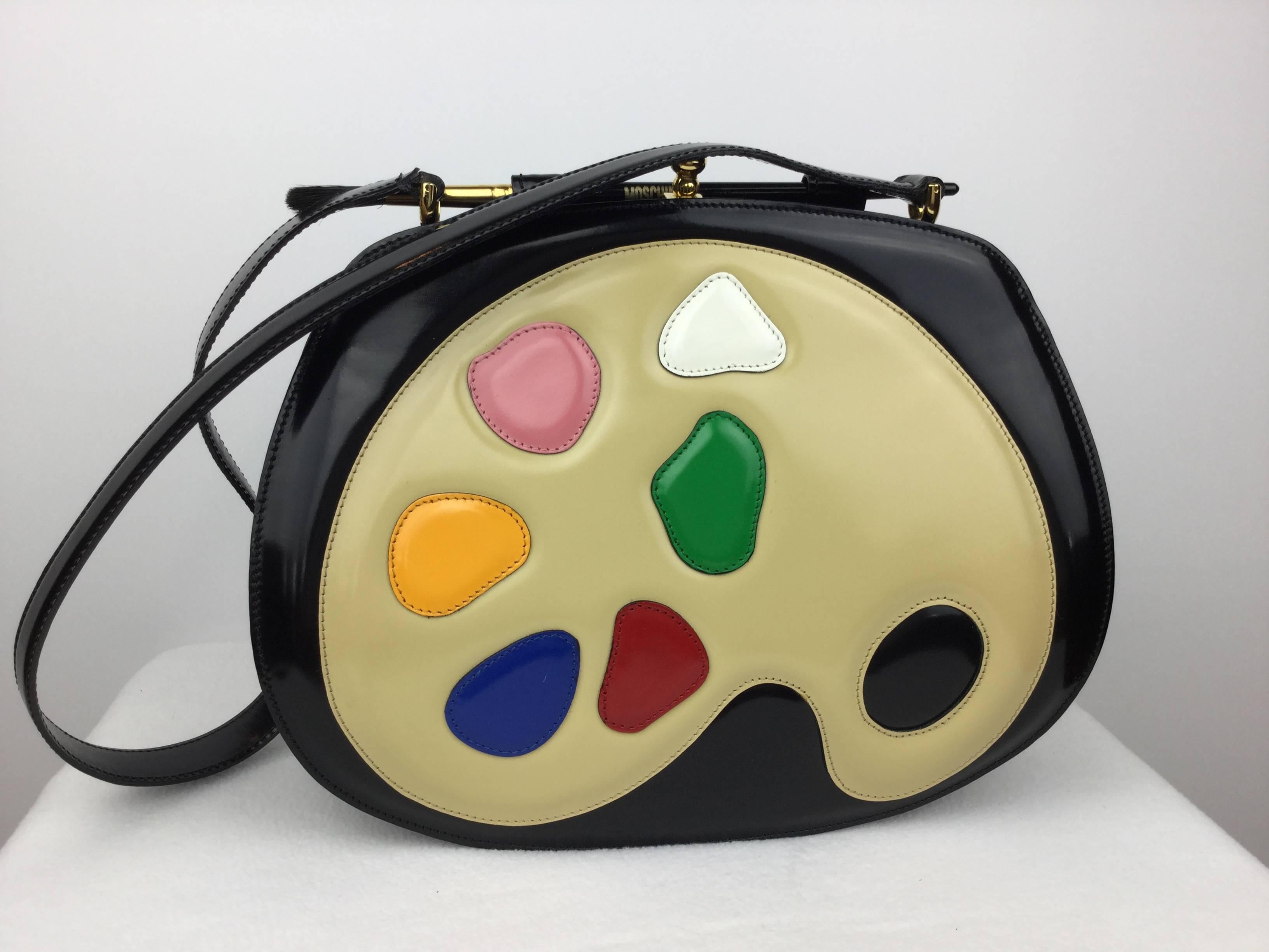 Rare Moschino Artist's Palette Handbag. 1990's. 2