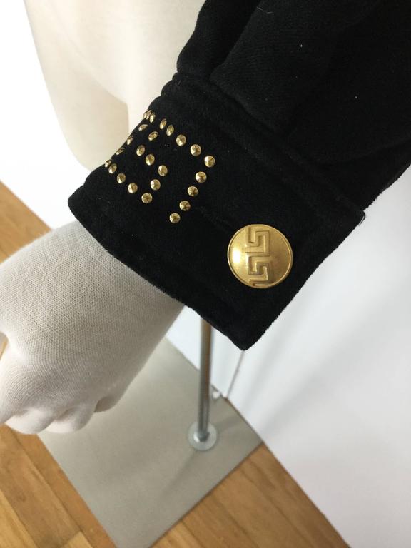 Versace Jeans Couture Black Velveteen Cropped Jacket. at 1stDibs