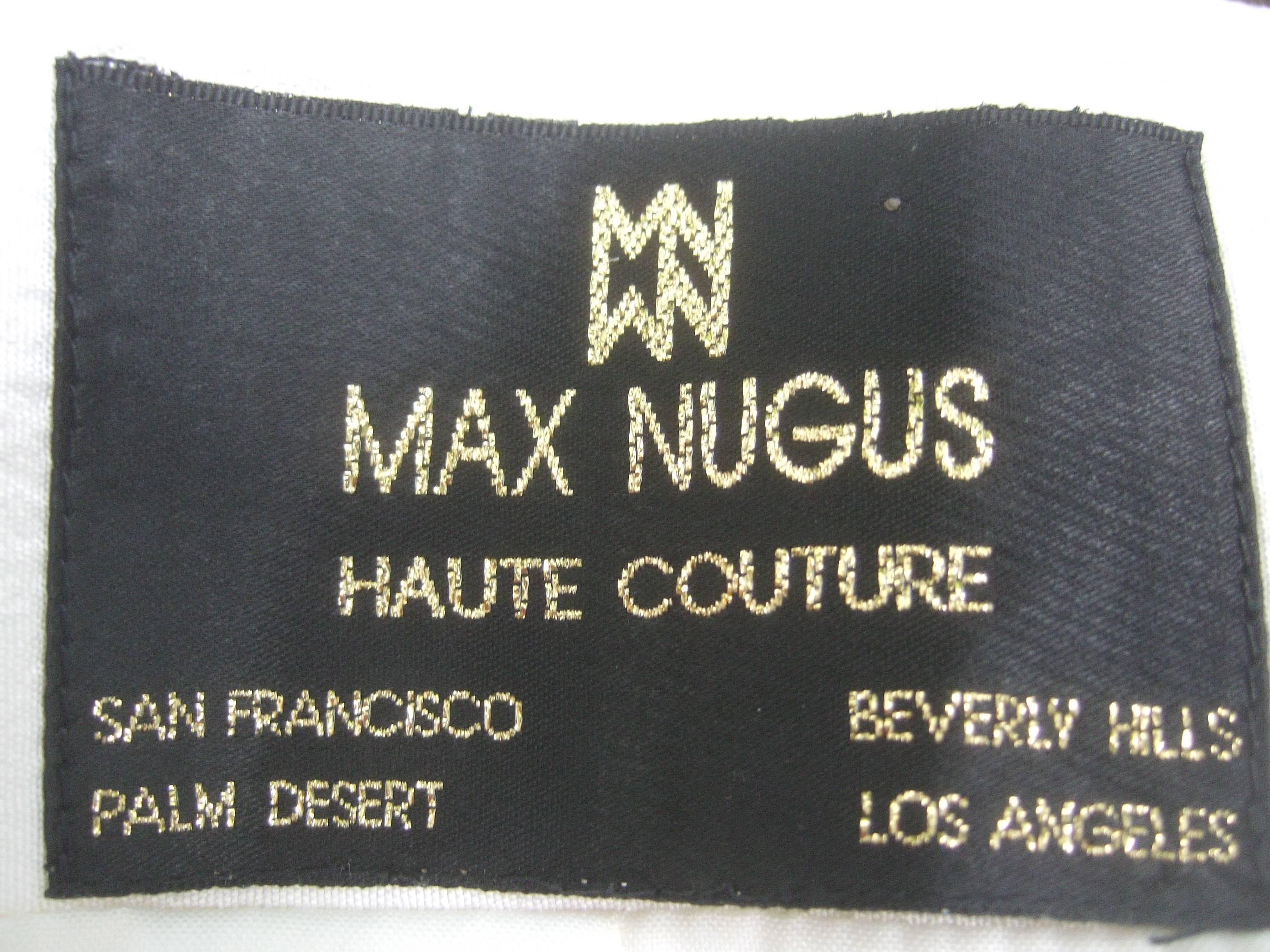 Exotic Haute Couture Embroidered Satin Coat by Max Nugus  2