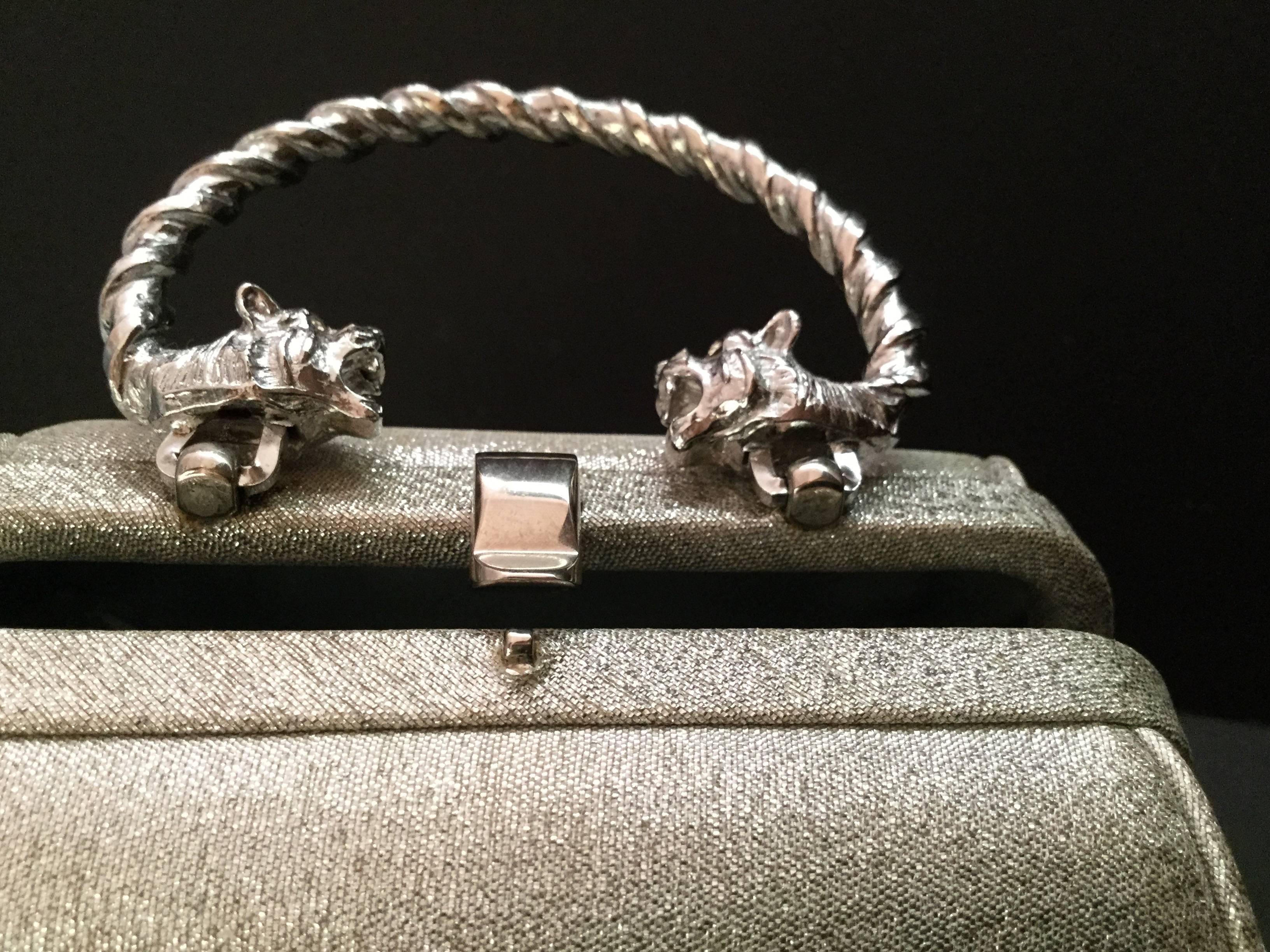 Gorgeous Lame Miniature Evening Bag. Early 1960's In New Condition In University City, MO