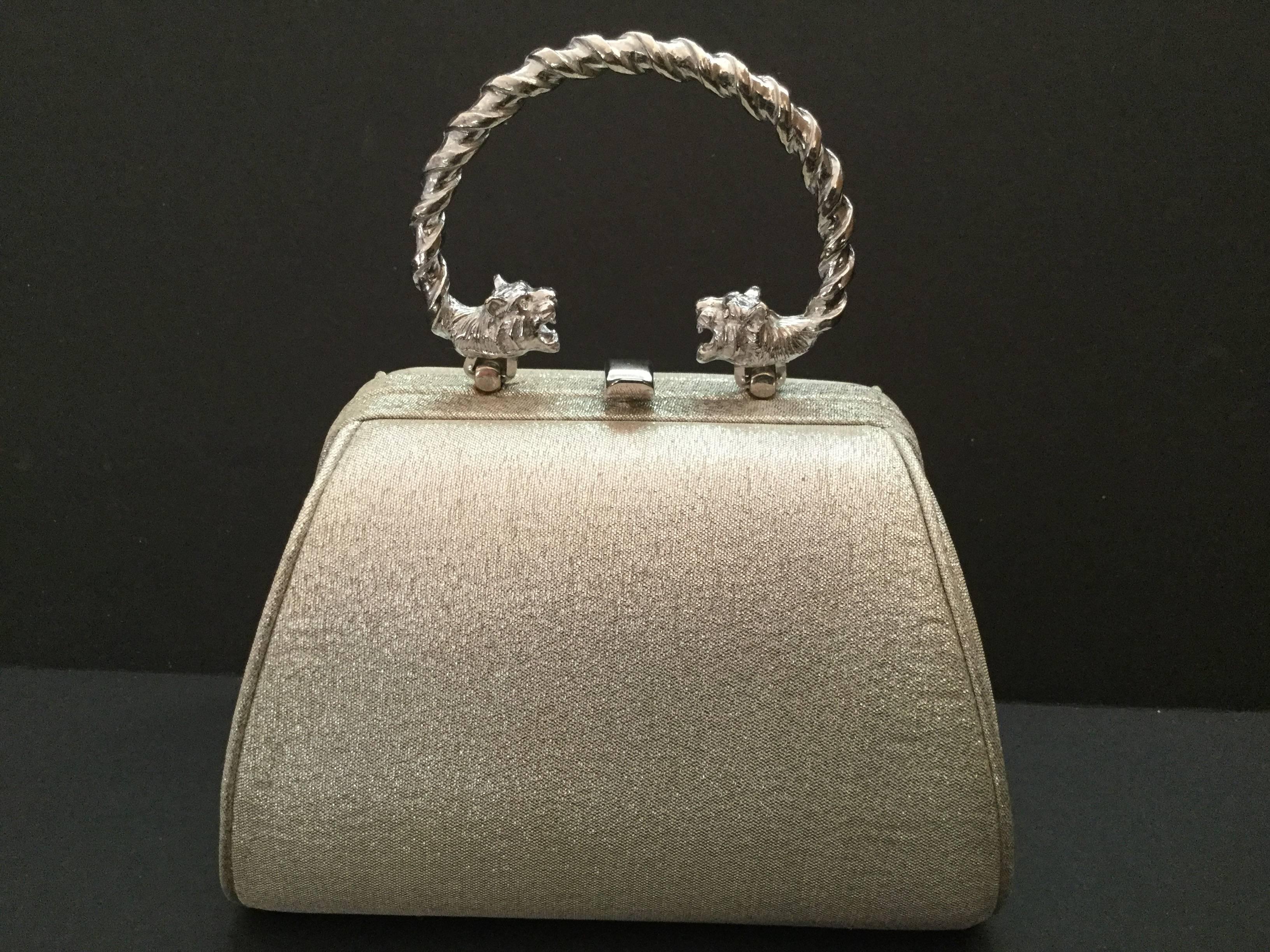 Gorgeous Lame Miniature Evening Bag. Early 1960's 5