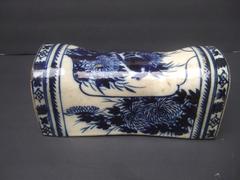 Exotic Chinese Porcelain Pillow Head Rest ca 1950s
