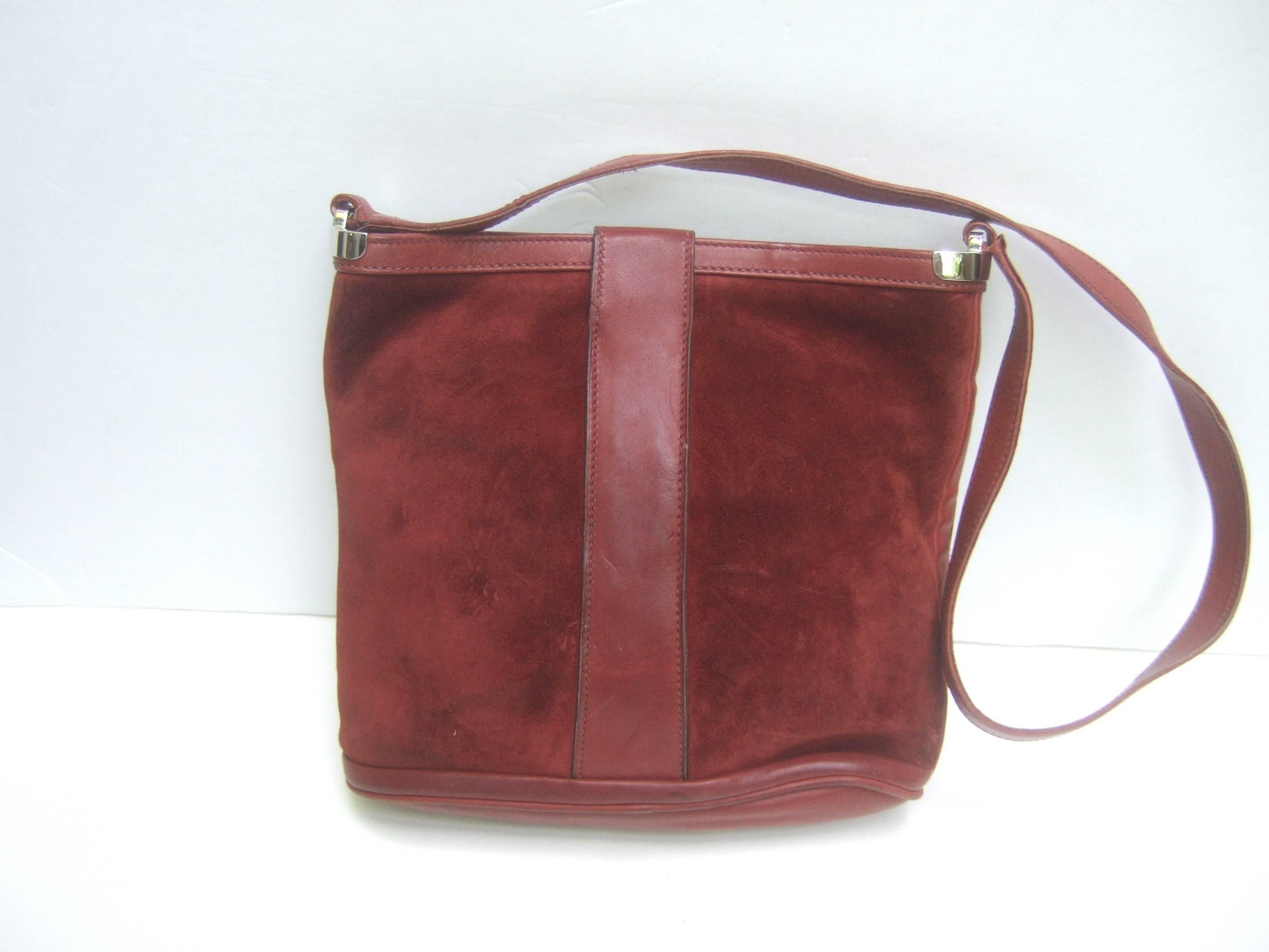 Gucci Extremely Rare Sterling Silver Tiger Clasp Suede Handbag ca 1970s 5