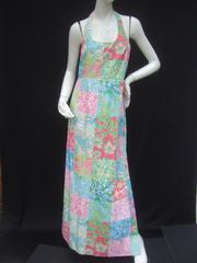 Lilly Pulitzer Vibrant Sea Life Cotton Halter Gown