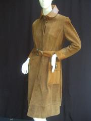 Gucci Rare Sterling Silver Tiger Buckle Trench Coat c 1970