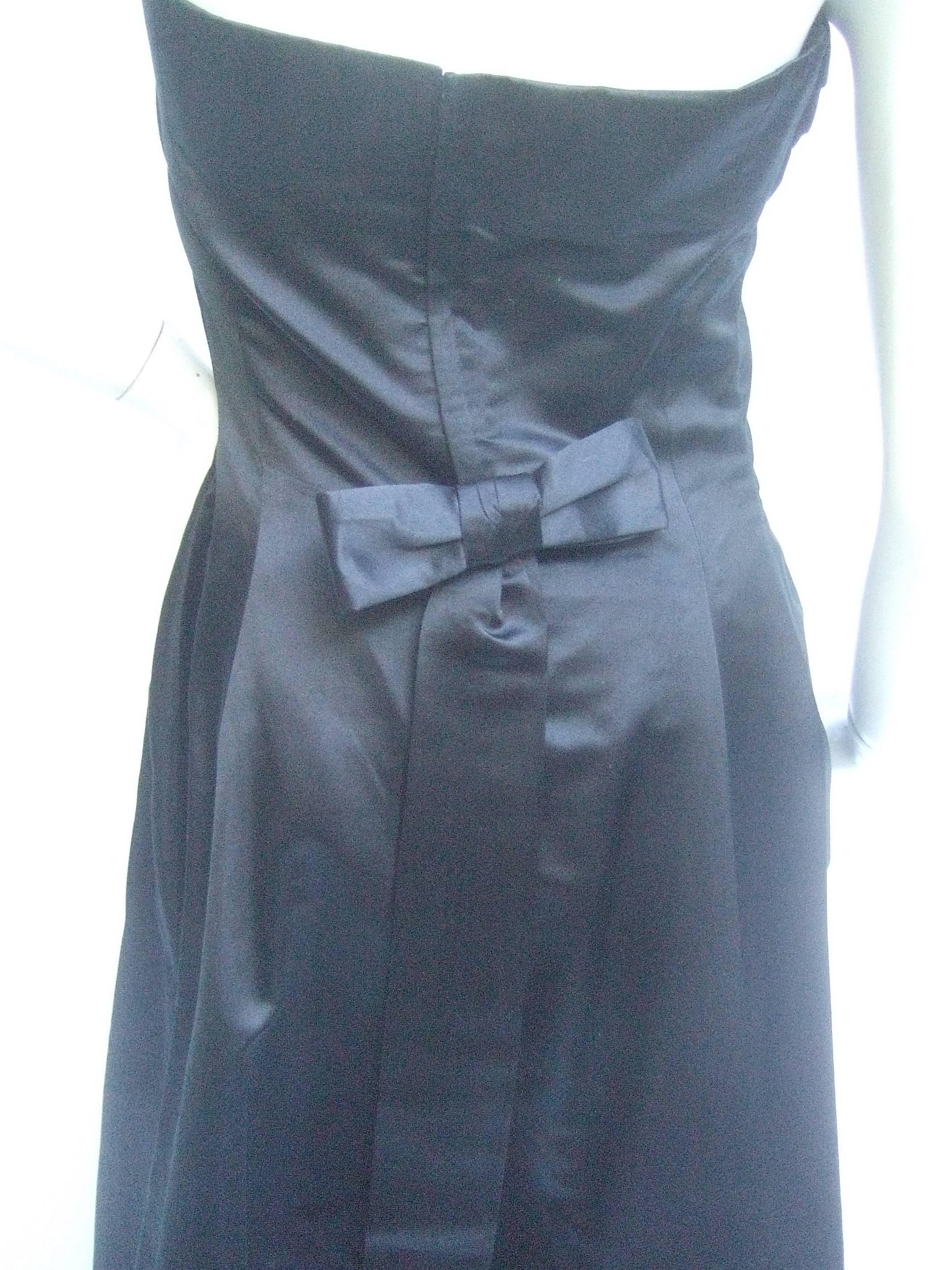 Dior Demi-Couture New York Black Silk Gown 1950s 1