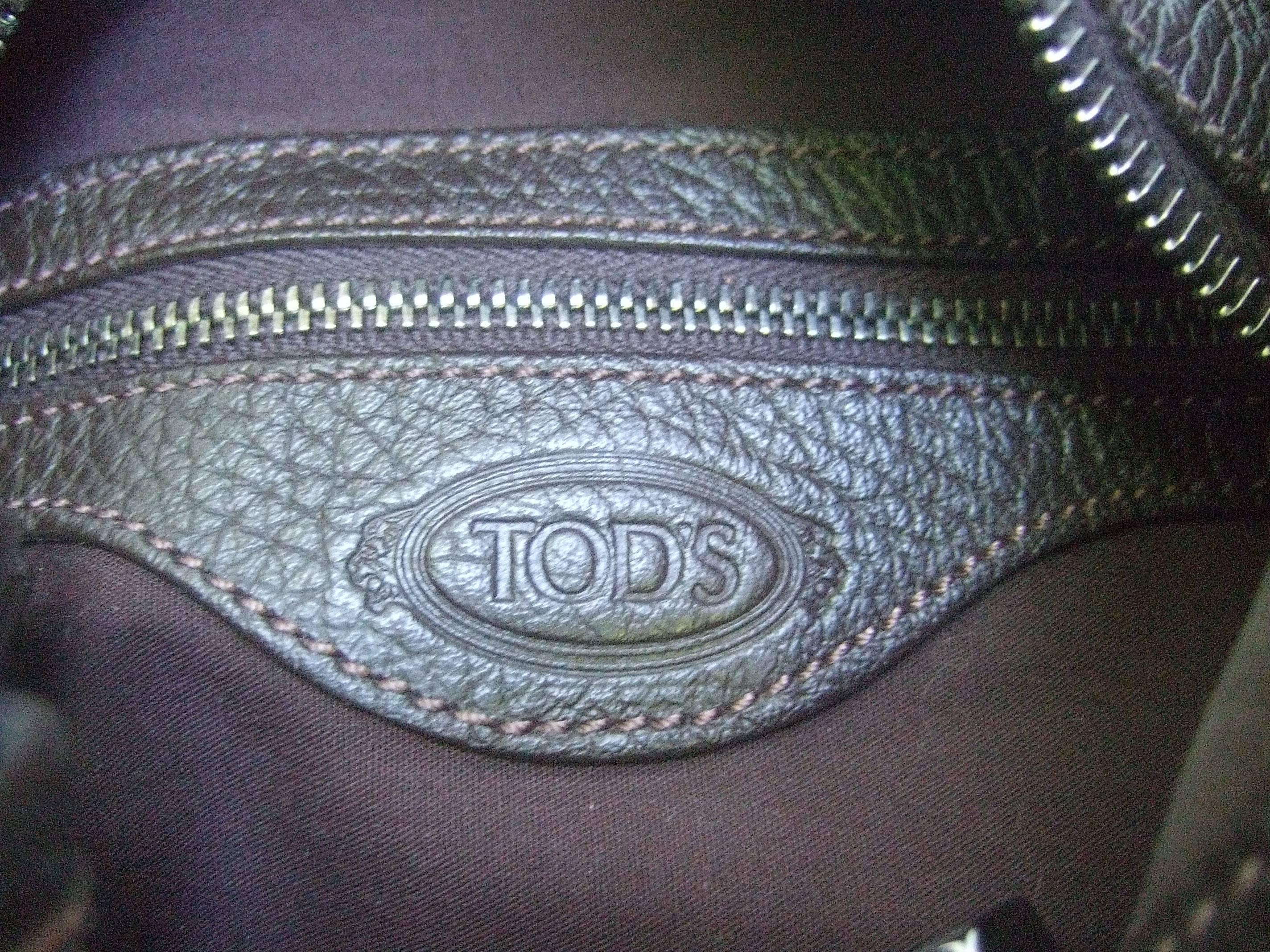 Women's Tod's Chocolate Brown Leather Pony Hair Handbag 