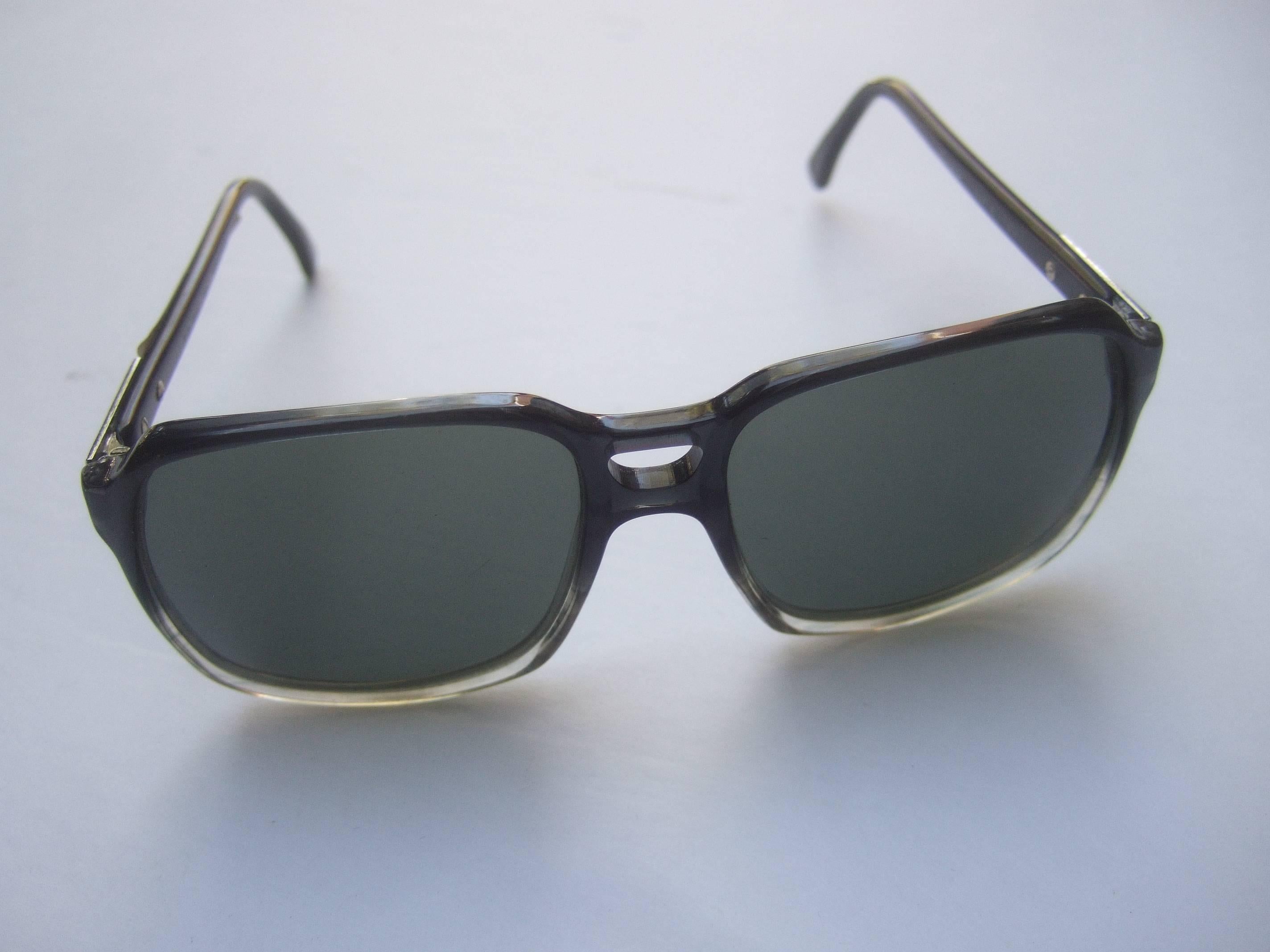 Yves Saint Laurent Gray Lucite Women's Sunglasses c 1980 In Good Condition In University City, MO