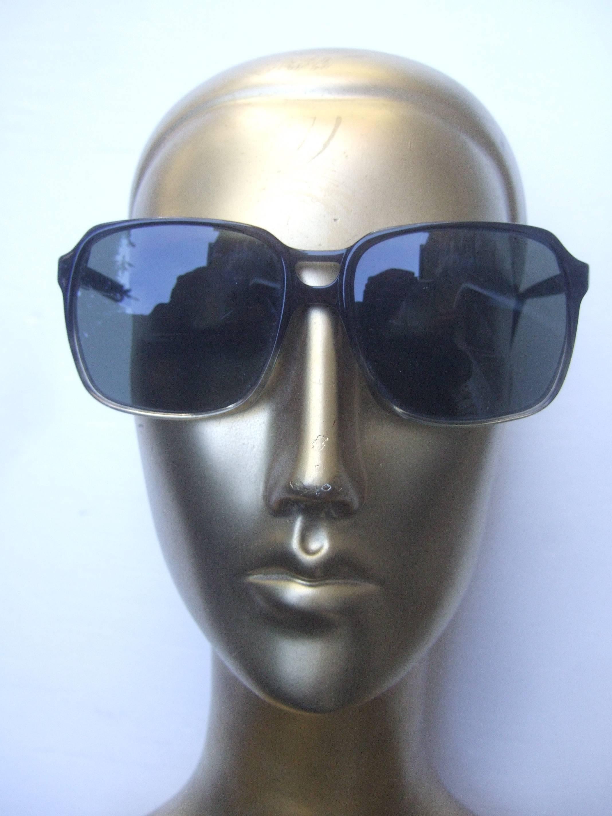 Yves Saint Laurent Gray Lucite Women's Sunglasses c 1980 1