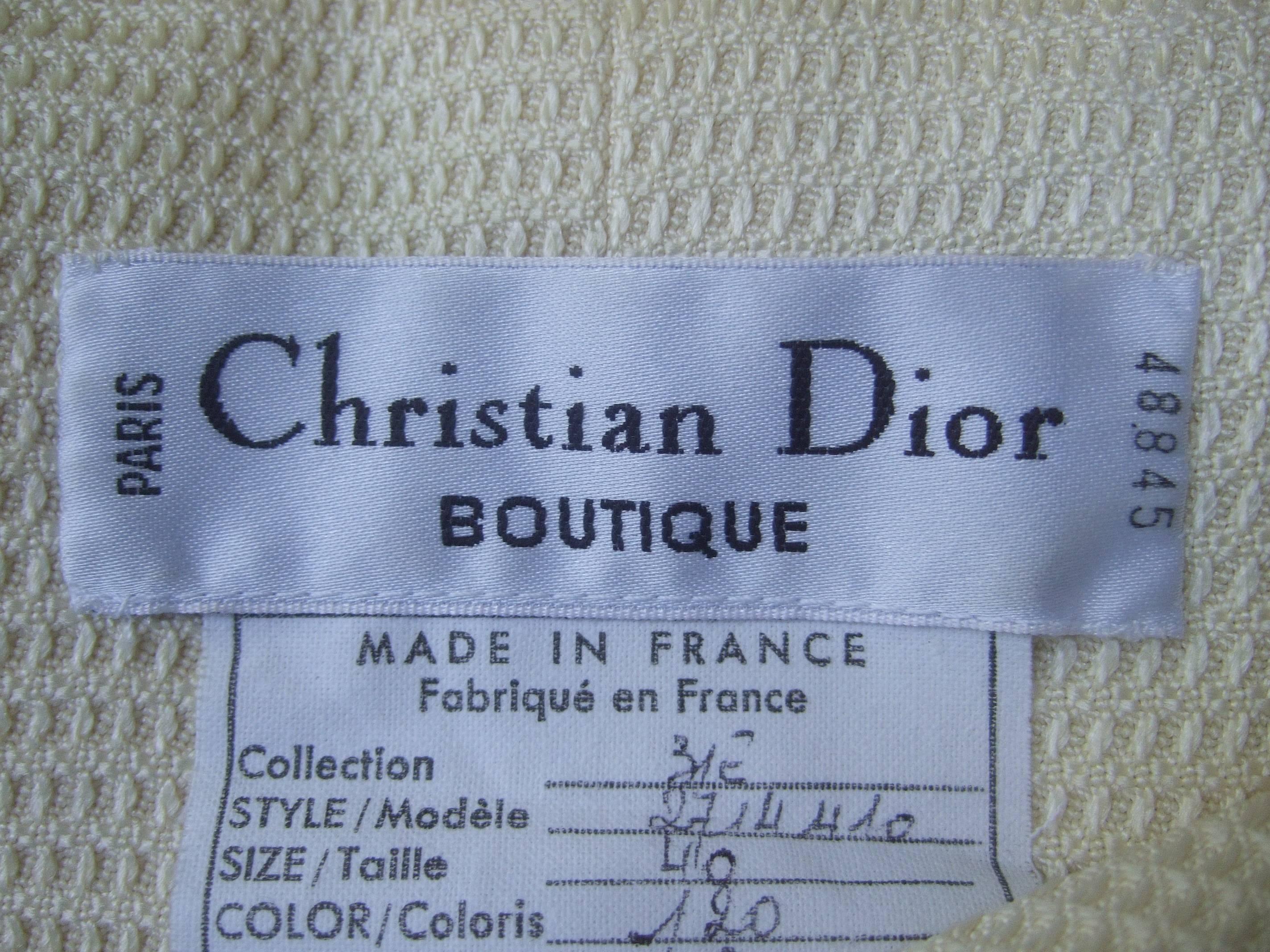 Superb Heavy Silk Christian Dior Demi-Couture Walking Suit. 1980's. 2