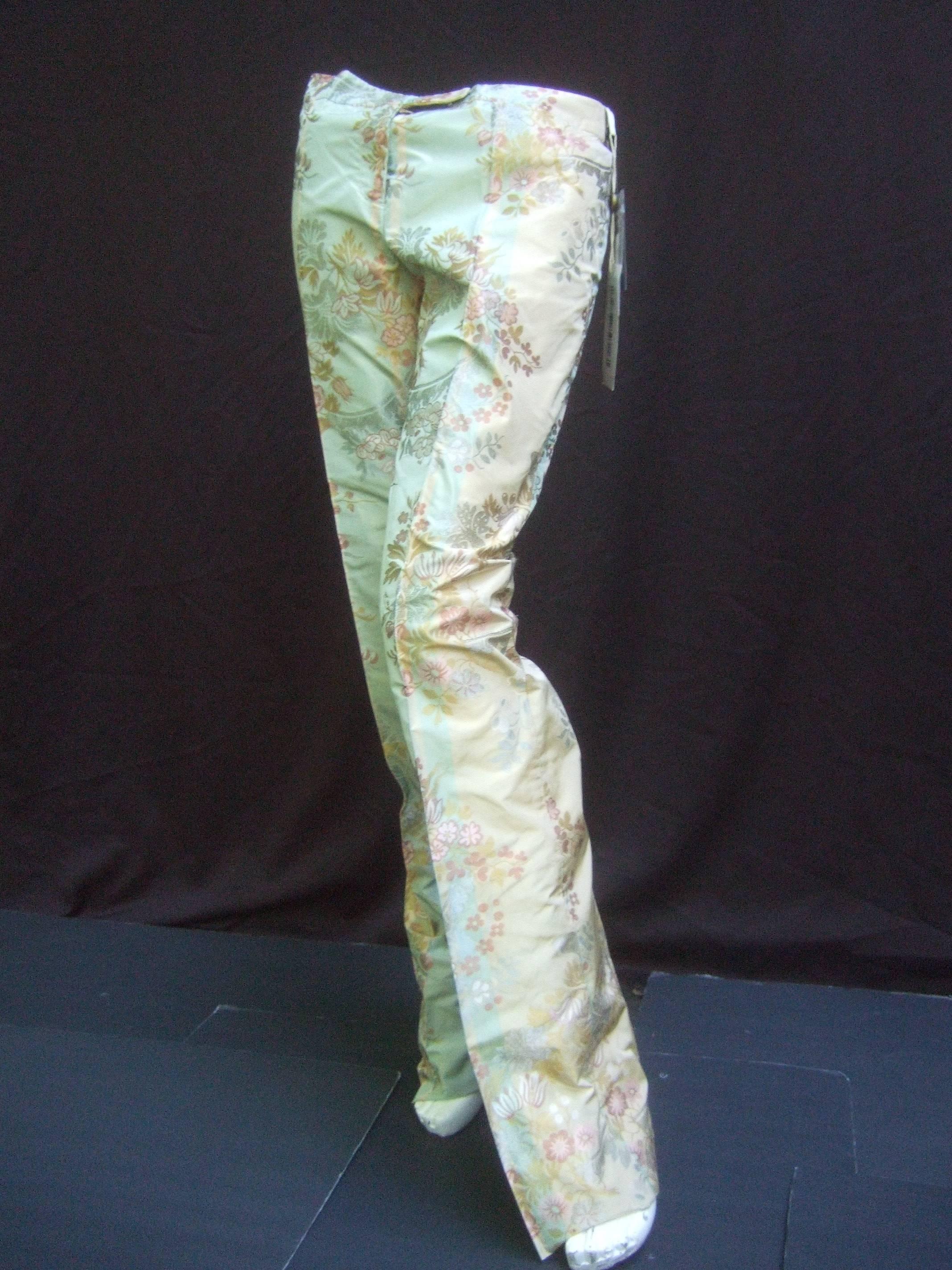 Gray Alexander McQueen Brocaded Silk Trousers. 2003